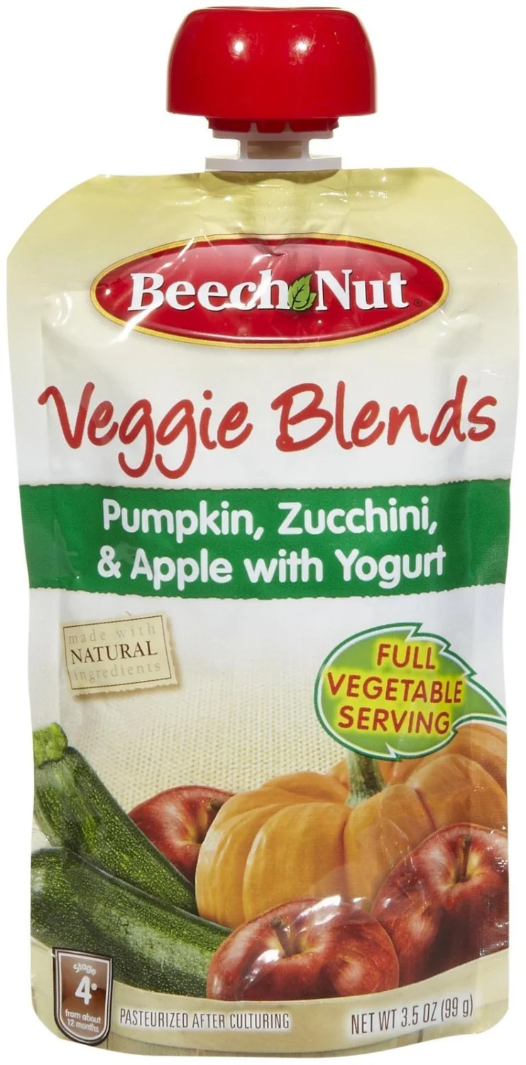 Beech-Nut Stage 4 Purees - Pumpkin Zucchini & Apple with Yogurt - 8 pk