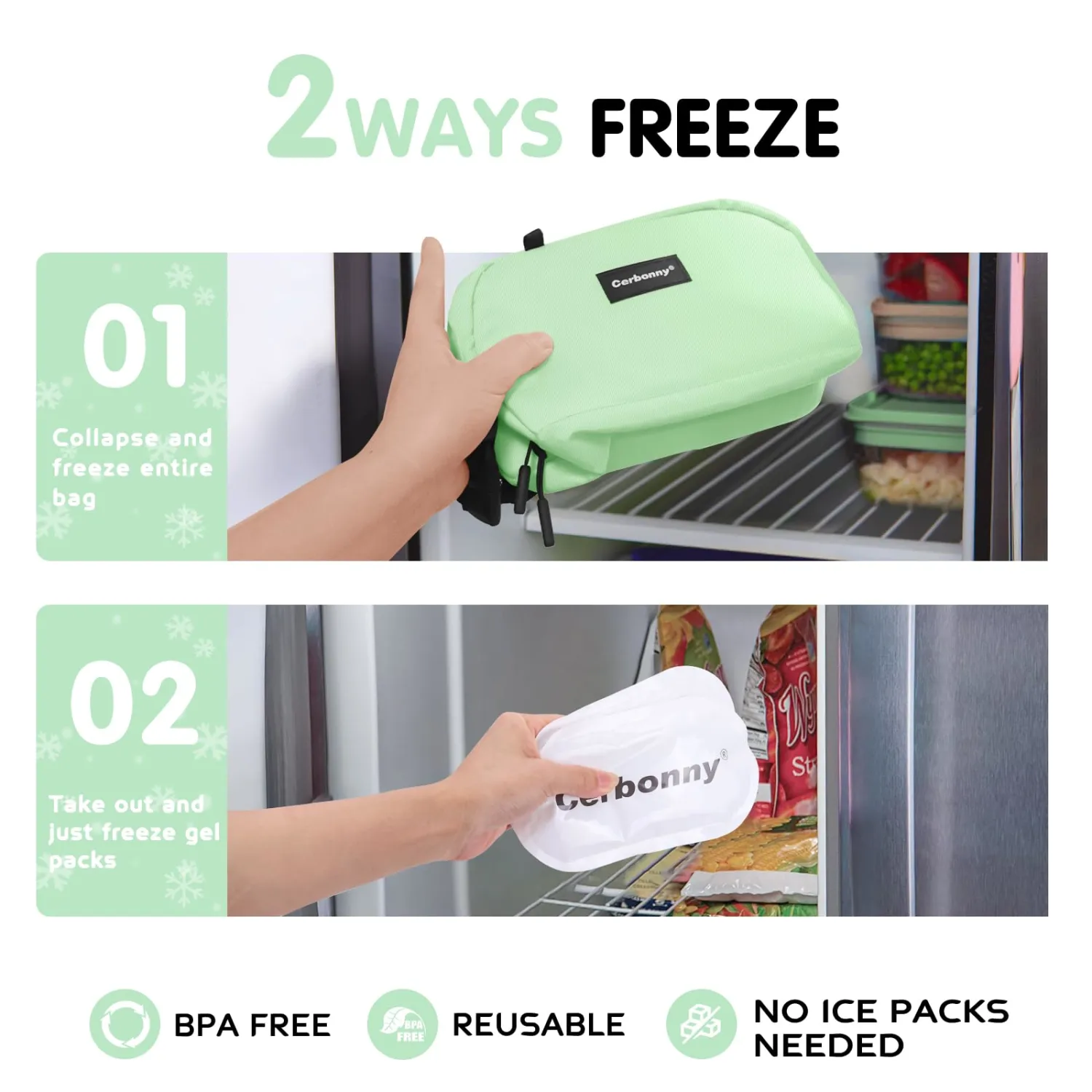 Small Cooler Bag Freezable Lunch Bag for Work School Travel,Leak-proof Small Lunch Bag,Small Insulated Bag For Kids/Adults,Freezer Lunch Bags,Freezable Snack Bag,Mini Lunch Bag 9.8x5.5x4 inches
