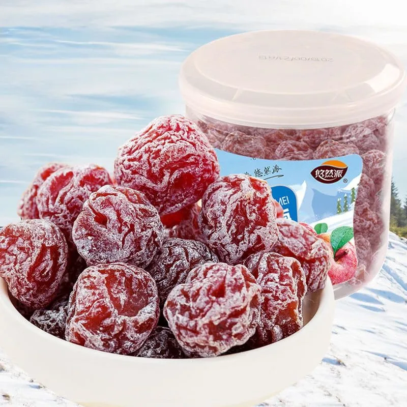 Sour and Sweet Plum,Snow Plum(210g/can) Yogurt Plum,Lover Plum,Prunes,Fruit Snacks,Preserved Fruits,Dried Fruits,Chinese Specialty Snacks Gifts,Dim sum,Delicious dessert (snow plum,1can)