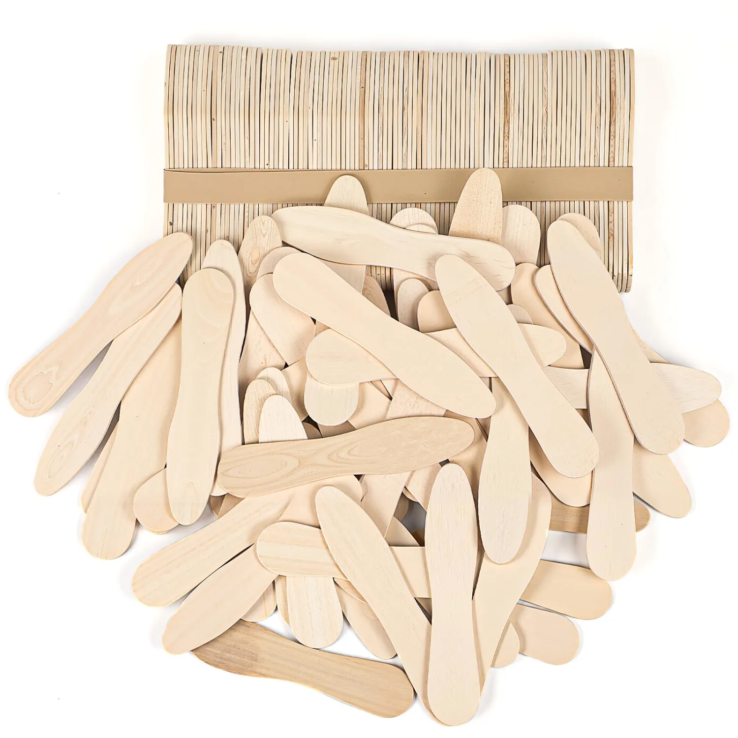 200PCS Wooden Ice Cream Spoons, Bulk Disposable Mini Wooden Spoons, Small Wooden Tasting Spoons Sticks, Wooden Ice Cream Dessert Yogurt Sample Spoons, 3 Inch