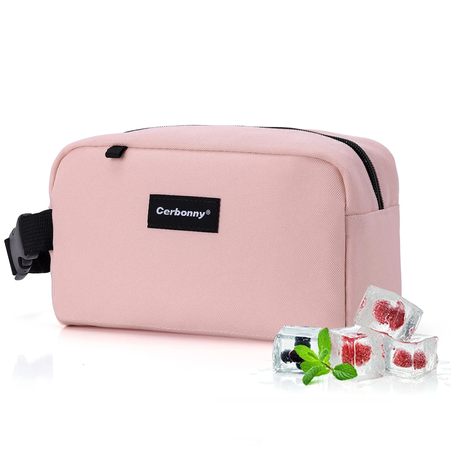 Cerbonny Cooler Bag Freezable Lunch Bag for Work School Travel,Leak-proof Small Lunch Bag,Small Insulated Bag For Kids 3+/Adults,Freezer Lunch Bags,Freezable Snack Bag,Pink