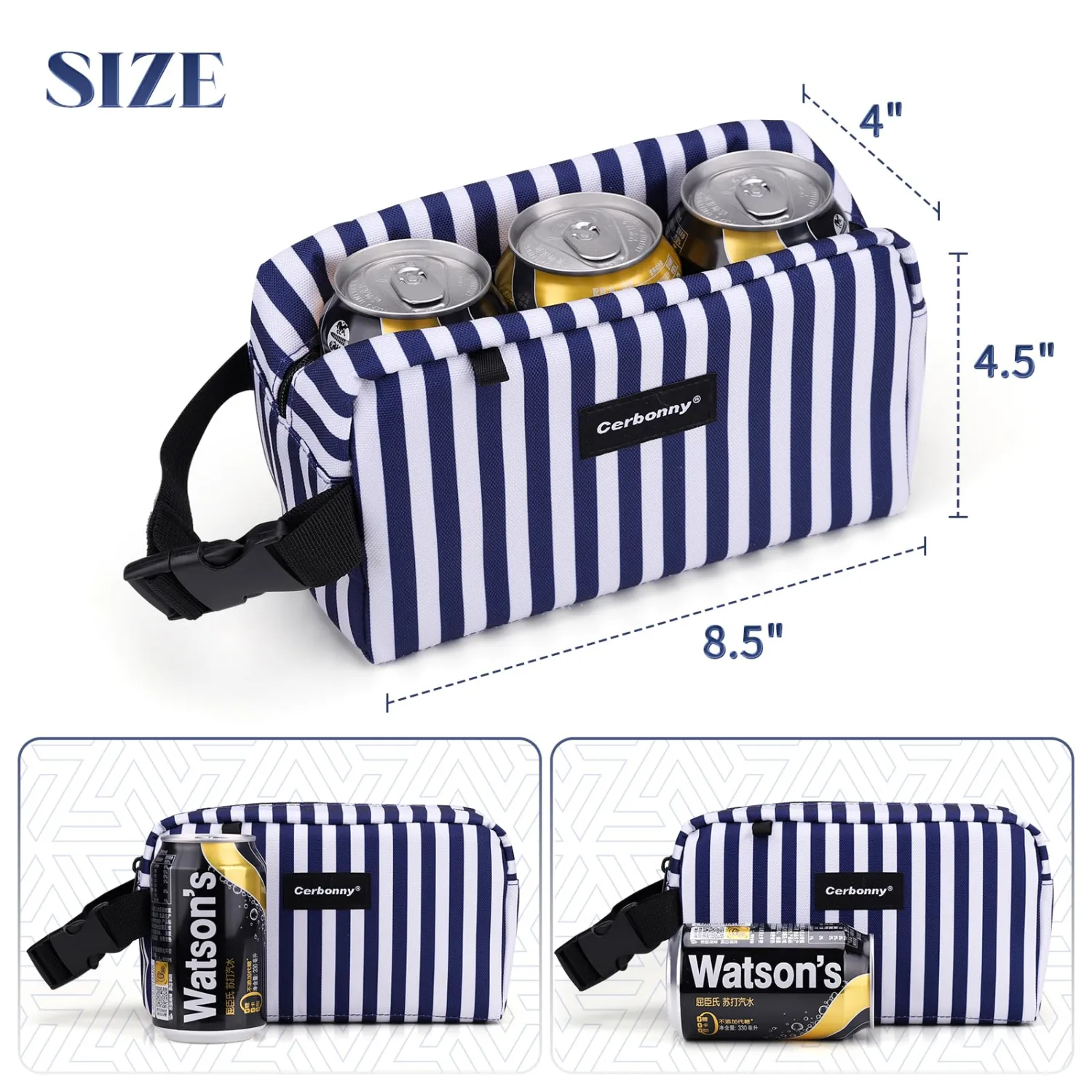 Freezable Lunch Bag,Freezable Snack Bag,Mini Cooler Bag for Travel/Work/School,Small Insulated Bag,Small Cooler Lunch Box with Ice Packs,Insulated Snack Bag,Freezable Snack Box with Handle Buckle