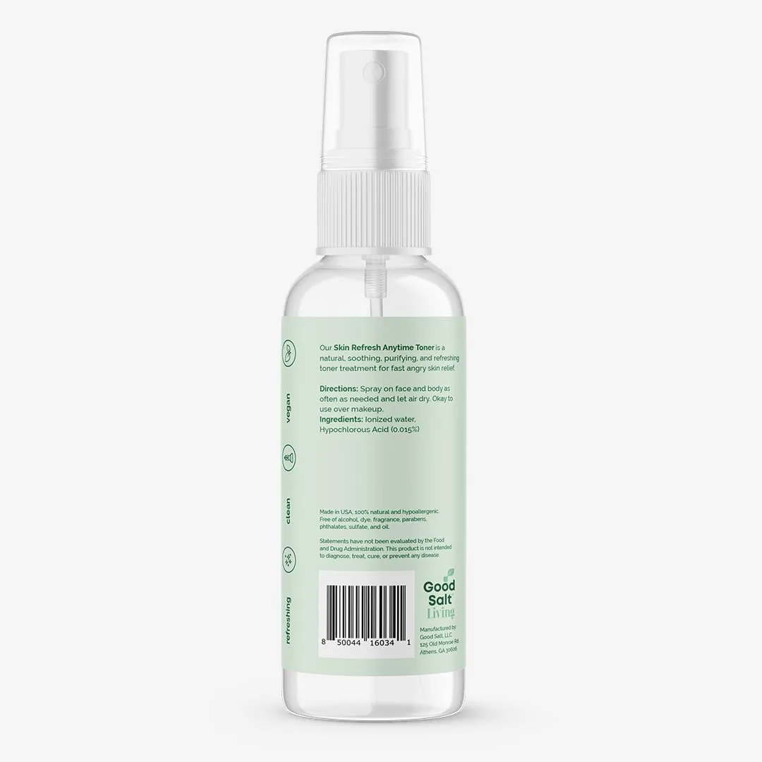 Good Salt Living Skin Refresh Anytime Skin Toner for All Skin Types, Made in The USA, 3.4 Ounce Bottle