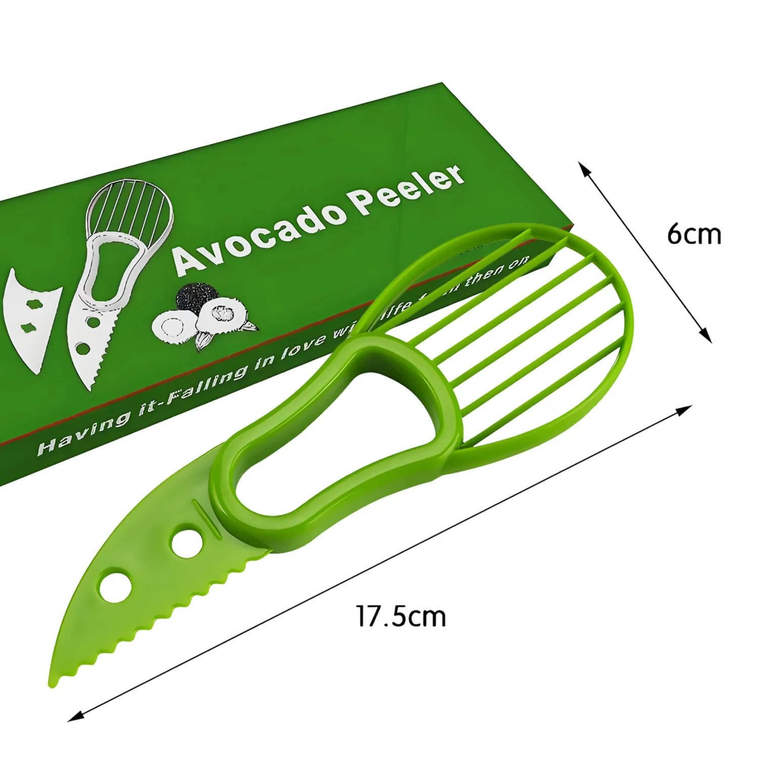 Avocado Slicer Tool 3 in 1, Avocado Pit Remover Kitchen Gadgets, Avocado Corer Tool, Fruit & Avocado Peeler Tools, Green