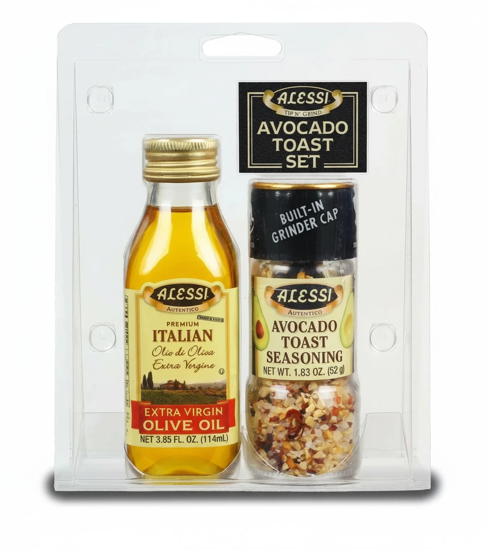 Alessi Extra Virgin Olive Oil and Avocado Toast Seasoning Combo Pack