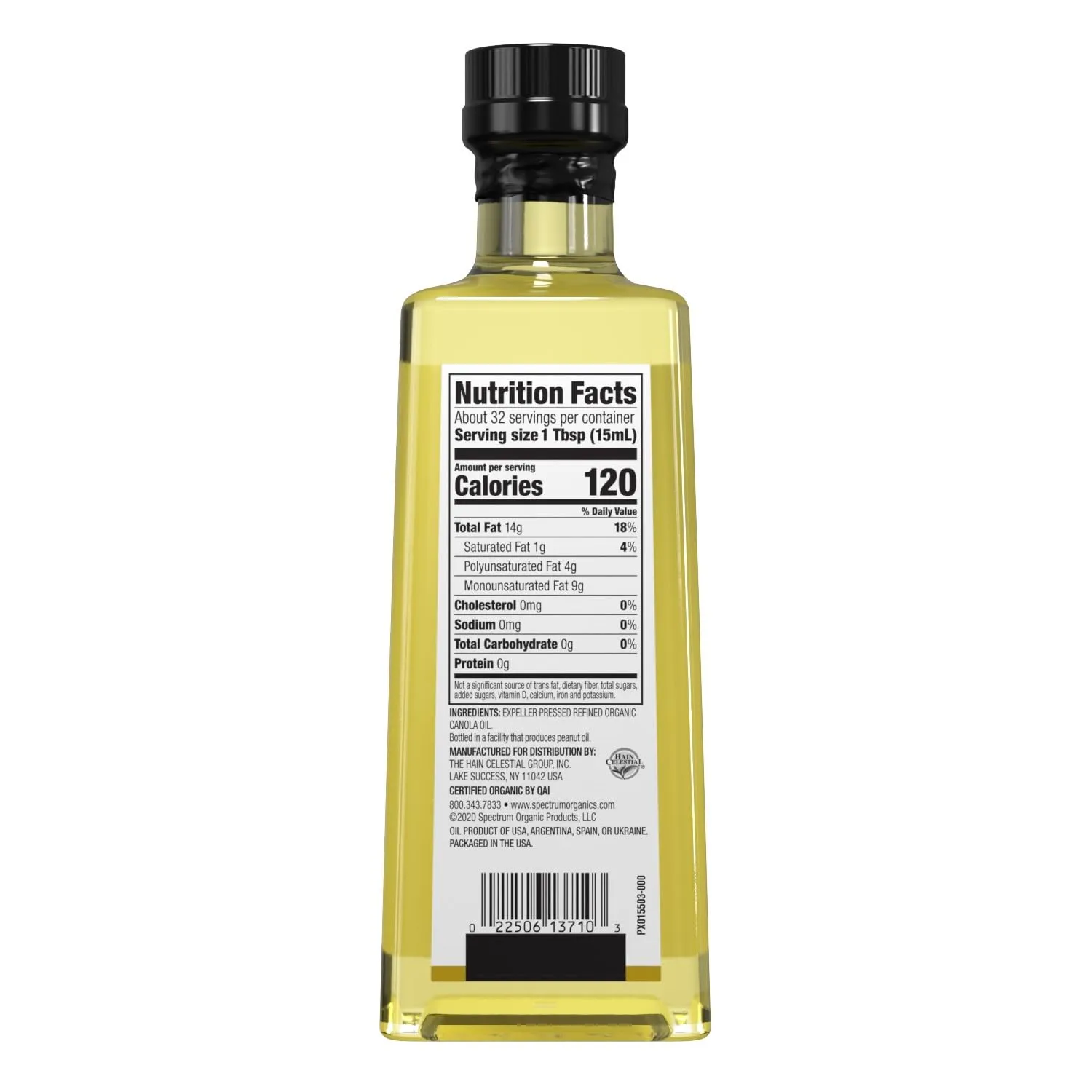 Spectrum Naturals Organic Refined Canola Oil, 16 Oz