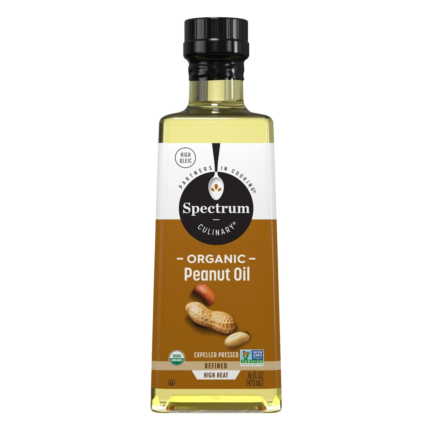 Spectrum Naturals Organic Refined Peanut Oil, 16 Oz
