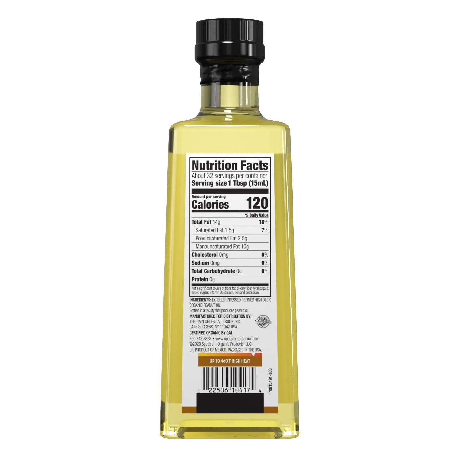 Spectrum Naturals Organic Refined Peanut Oil, 16 Oz