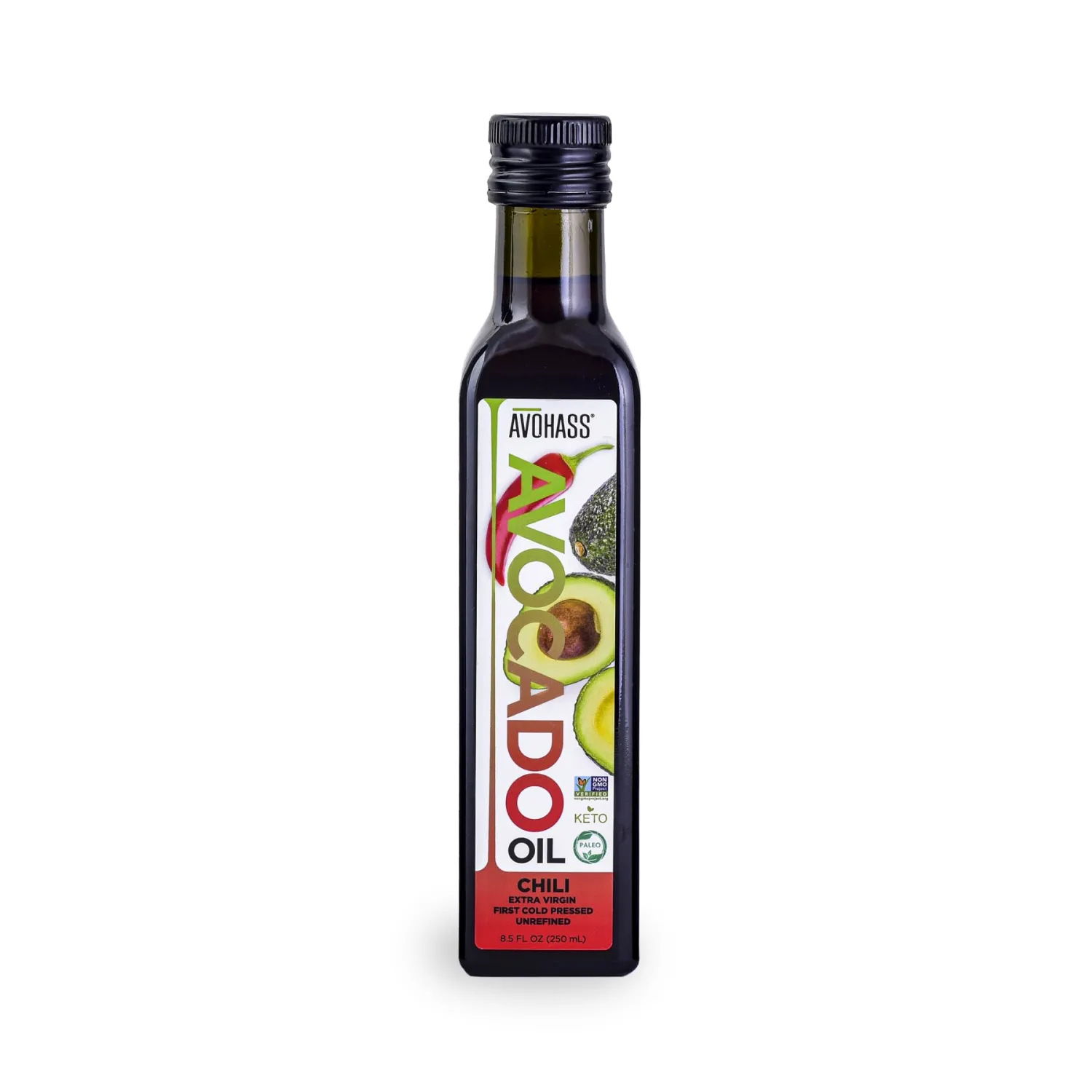 Avohass New Zealand Chili Extra Virgin Avocado Oil 8.5 fl oz Bottle