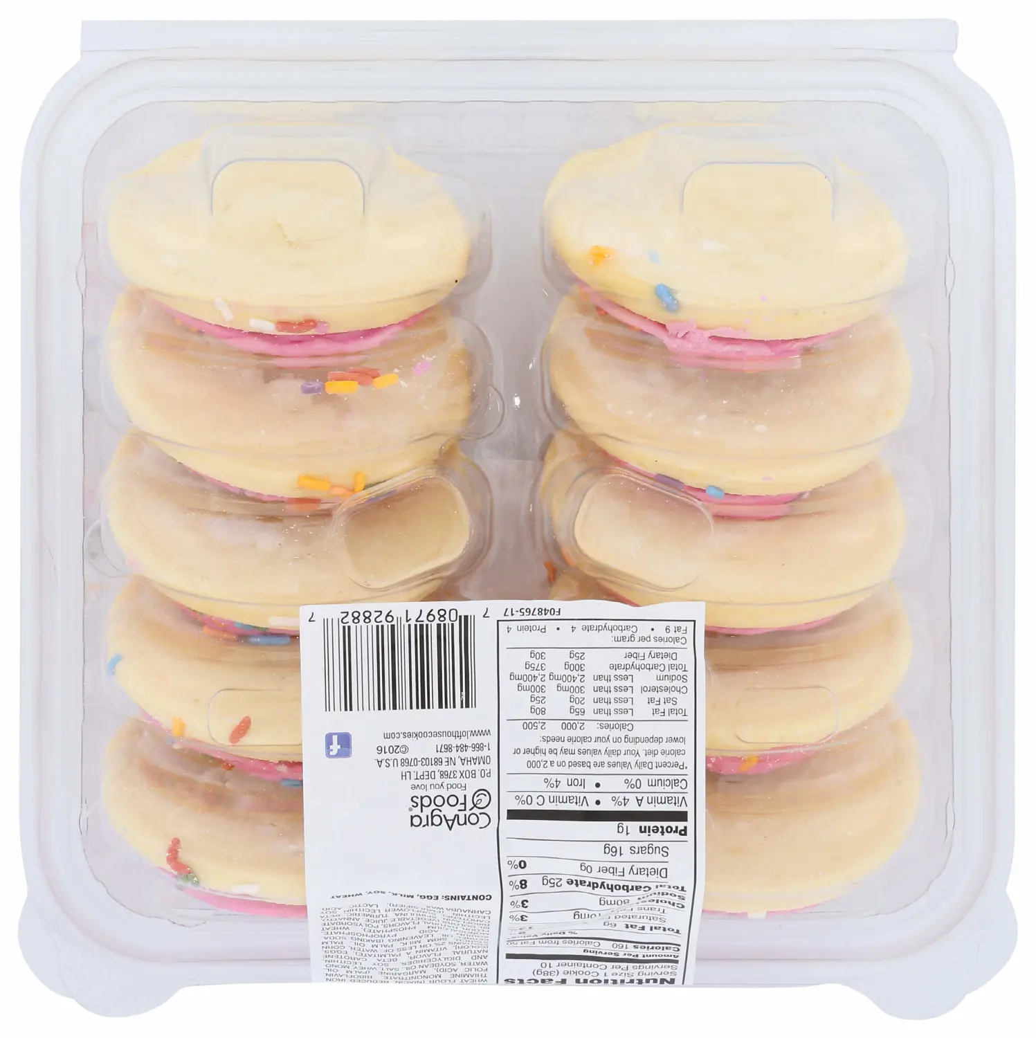 Lofthouse Frosted Sugar Cookies Pink, 13.5 OZ