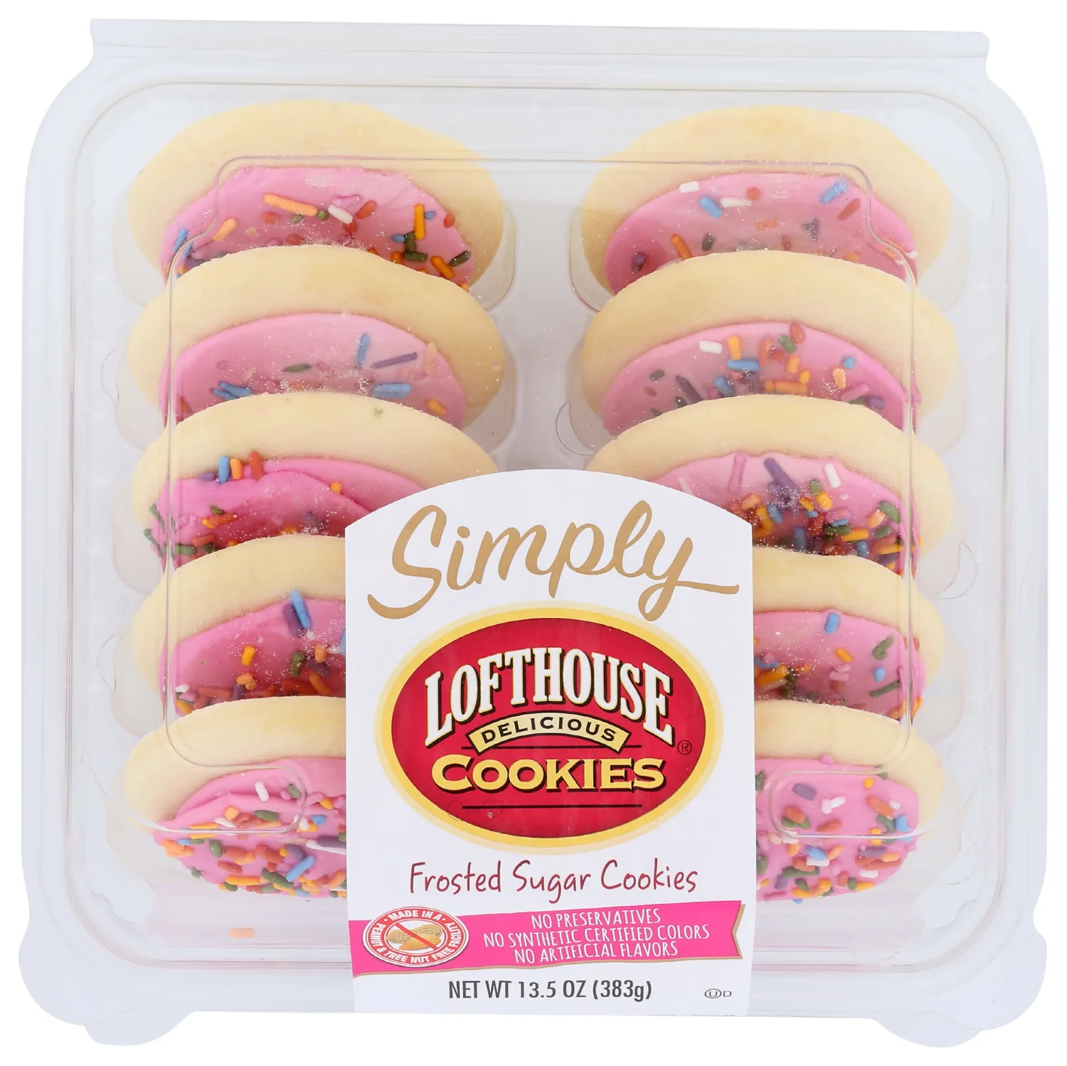 Lofthouse Frosted Sugar Cookies Pink, 13.5 OZ
