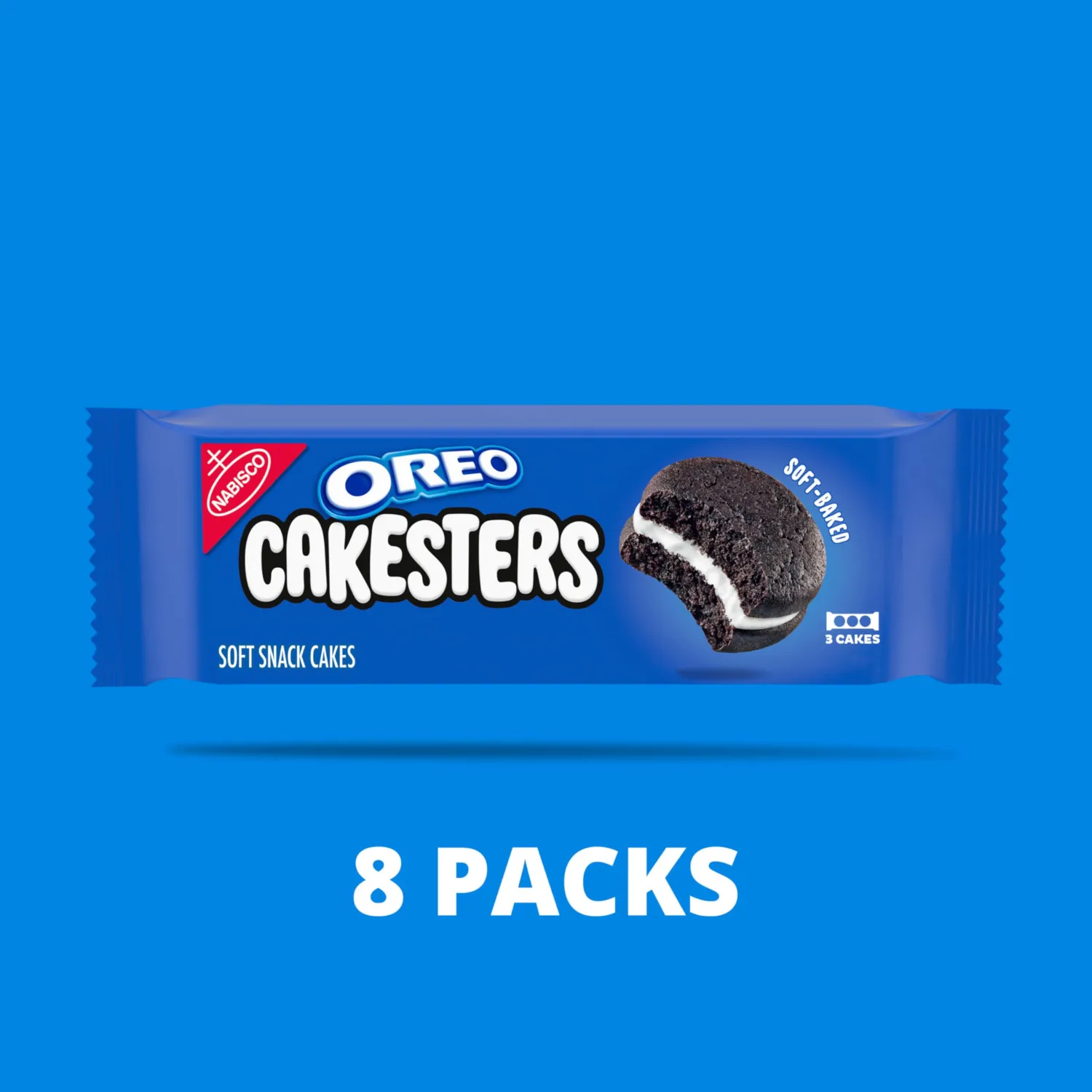 OREO Cakesters Soft Snack Cakes, 8-3.03 oz Snack Packs