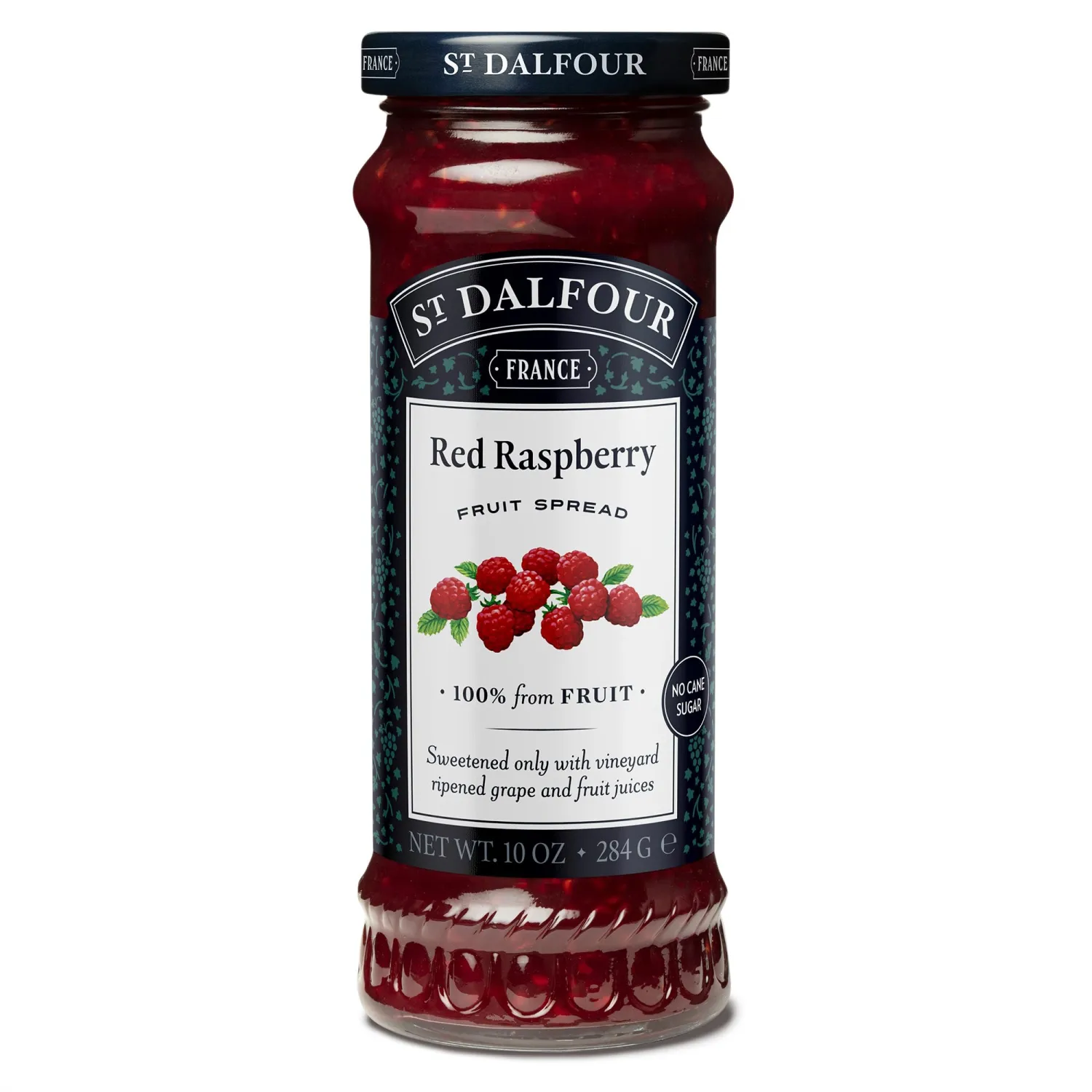 St. Dalfour Red Raspberry Fruit Spread - 10oz - 100% from Fruit, No Artificial Ingredients, Non-GMO, No Cane Sugars, All Natural, Made in France