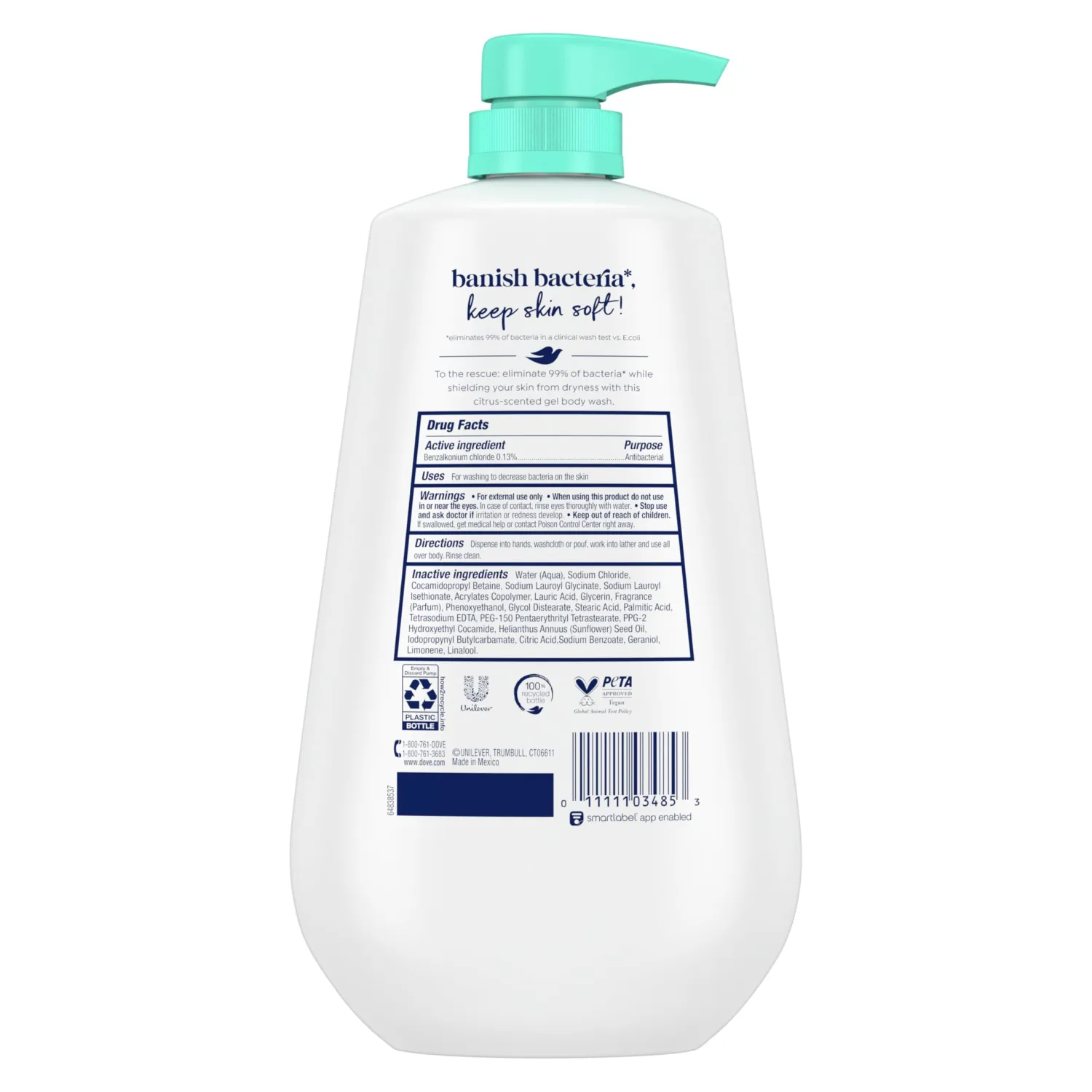 Dove Body Wash Care & Protect 30.6 FO