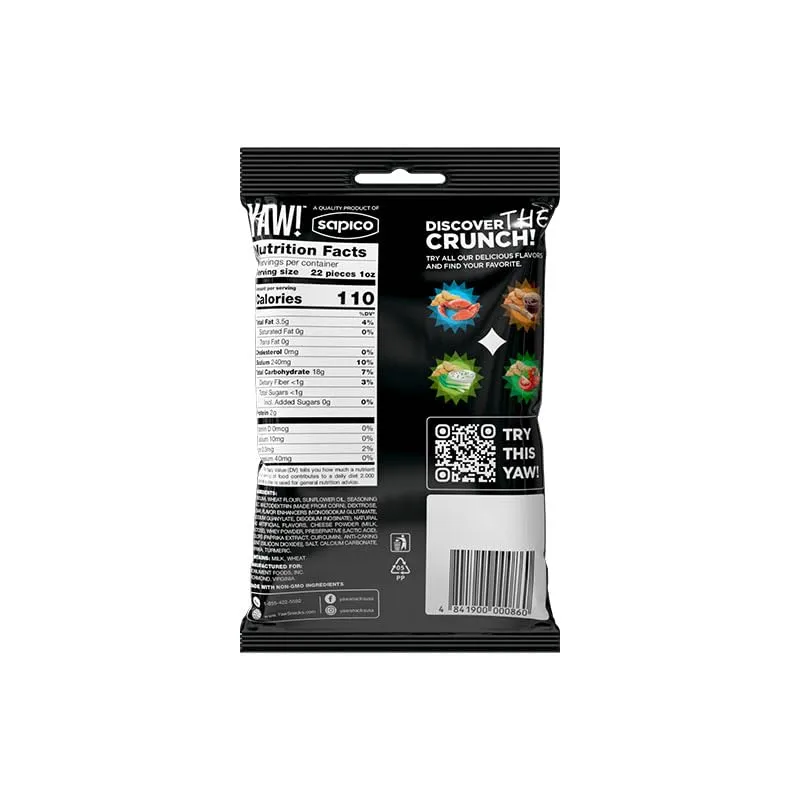 YAW! Baked Baguette Bites, Cheese Flavored, Non-GMO Ingredients, Crunchy Snack 3 pack (6oz, cheese)