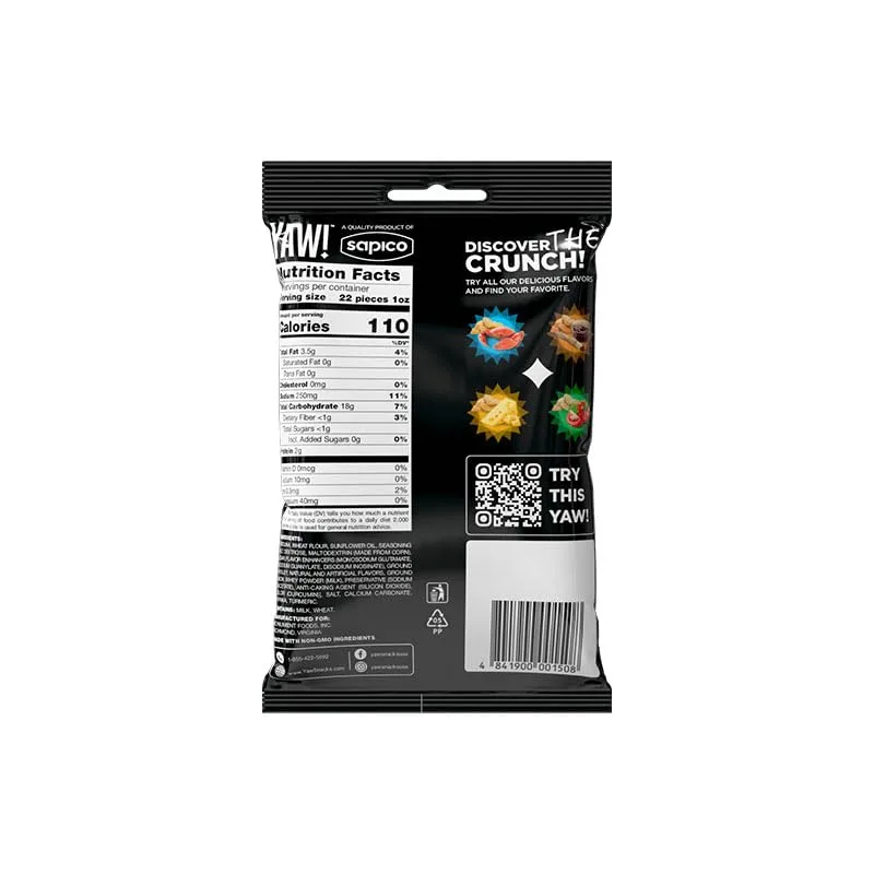 YAW! Baked Baguette Bites, Sour Cream & Onion Flavor, Non-GMO Ingredients, Crunchy Snack 3 pack (6oz, Sour-Cream-And-Onion)