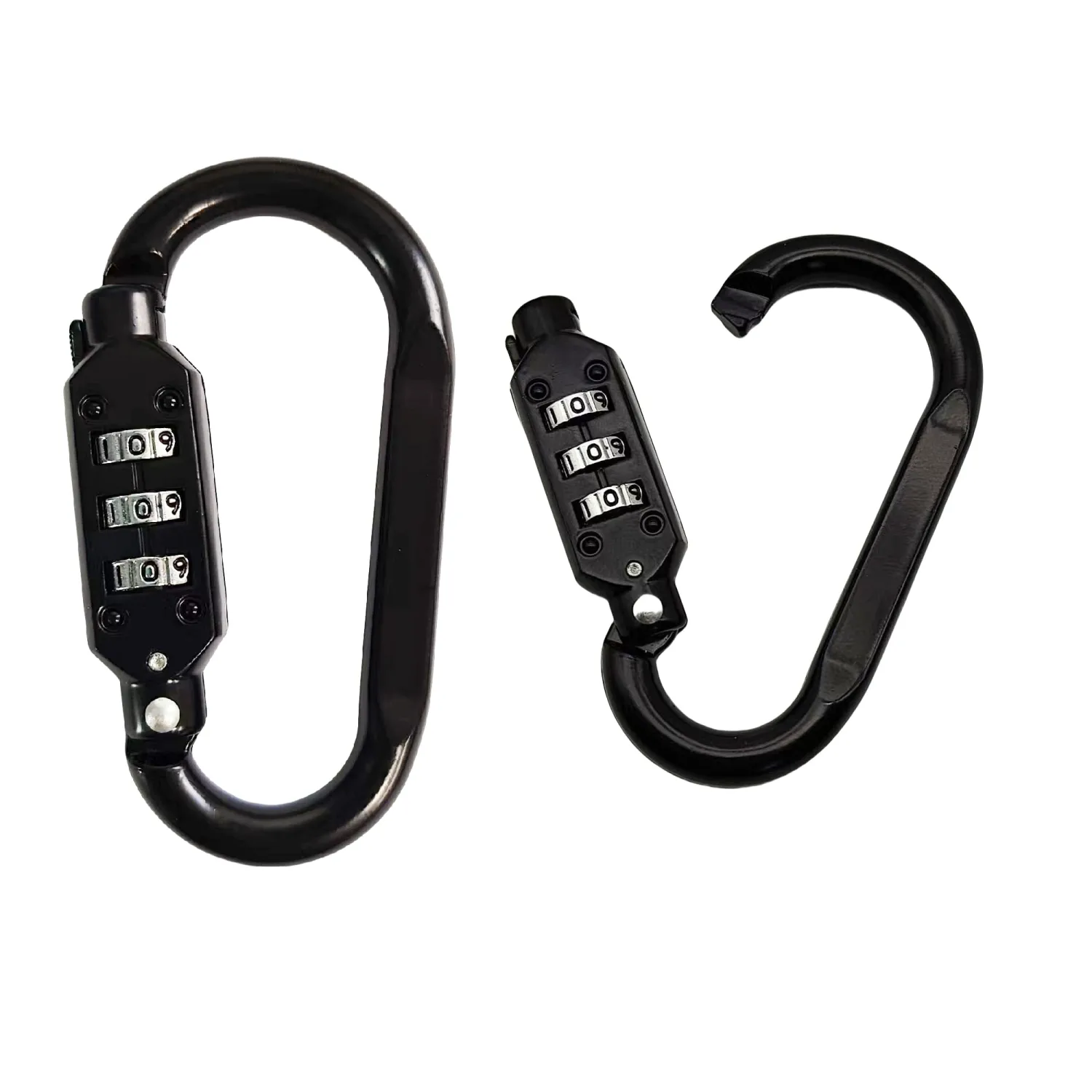 Large 3 Inch Carabiner with Built-in 3-Digit Combination Lock – Durable Zinc Alloy, Keyless Security for Everyday Use