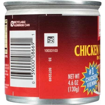 Libby's Vienna Sausage in Chicken Broth 4.6 oz. Can (4 Cans)