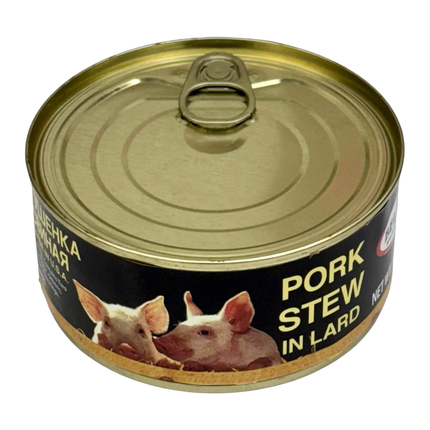 Belmont - Tushonka - Premium Quality Pork Stew – Traditional Canned Meat Stew – Tender Pork Chunks in Lard, 10 oz | 283 g