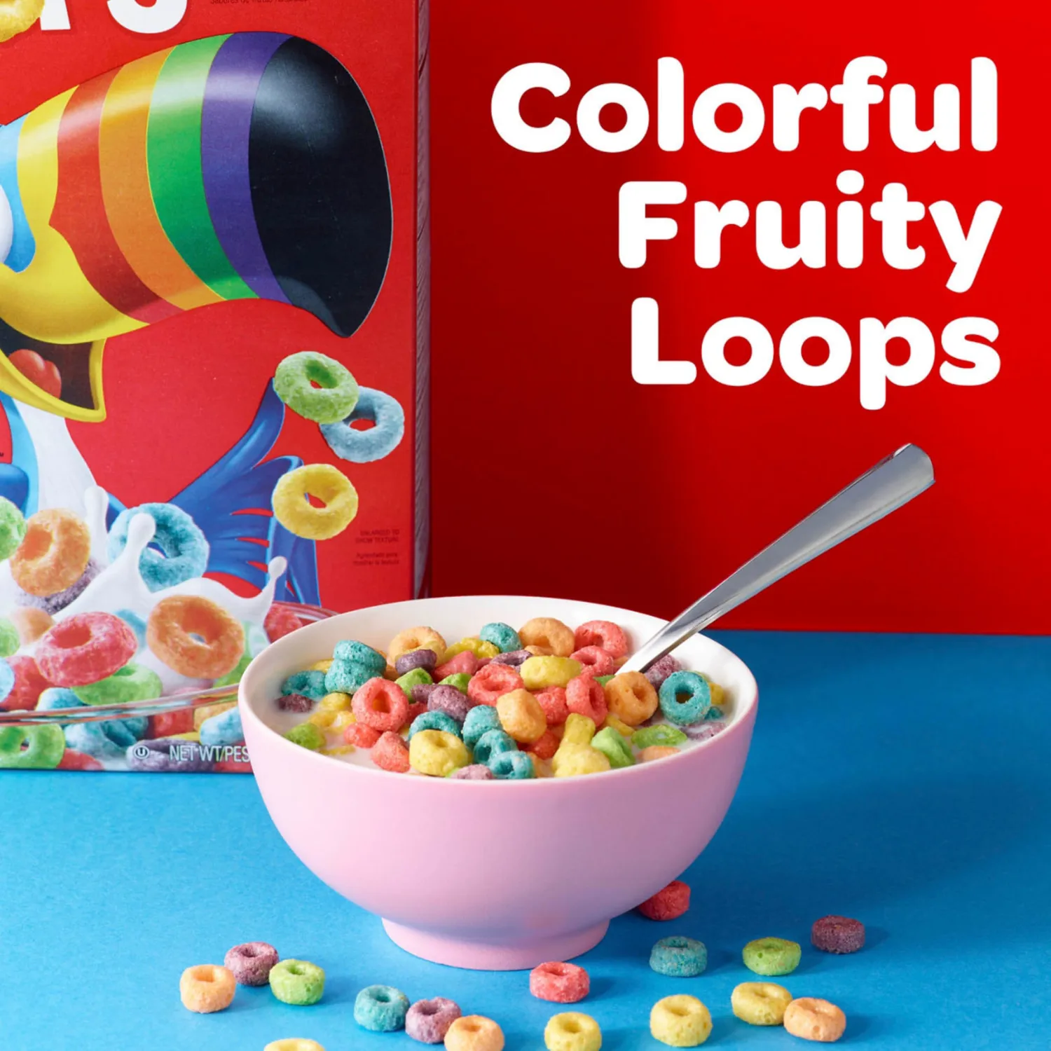 Kellogg’s Froot Loops Breakfast Cereal, Kids Cereal, Family Breakfast, Giant Size, Original, 23oz Box (1 Box)