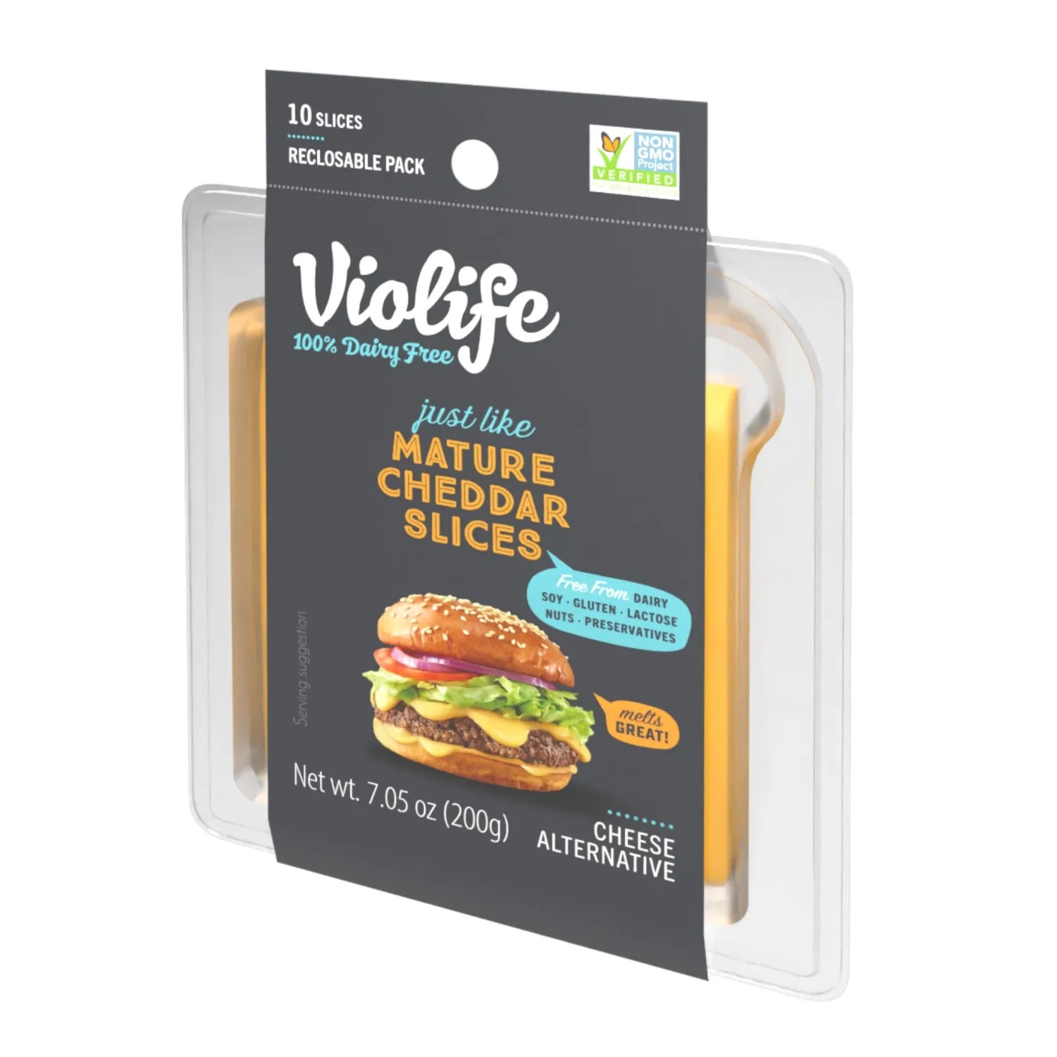 Violife, Mature Cheddar Style Slices, 7.05 Ounce