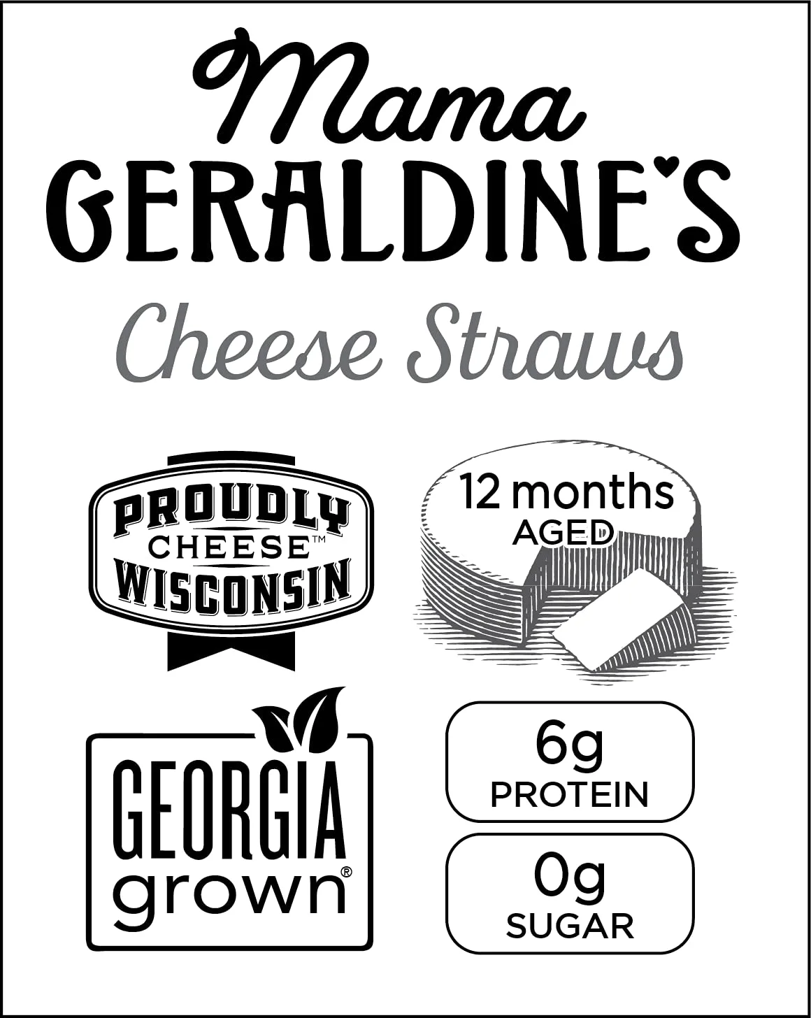 Mama Geraldine's Chipotle Cheese Straws - 4.5 oz Box (1 Pack) - Spicy & Savory Baked Cheese Snacks