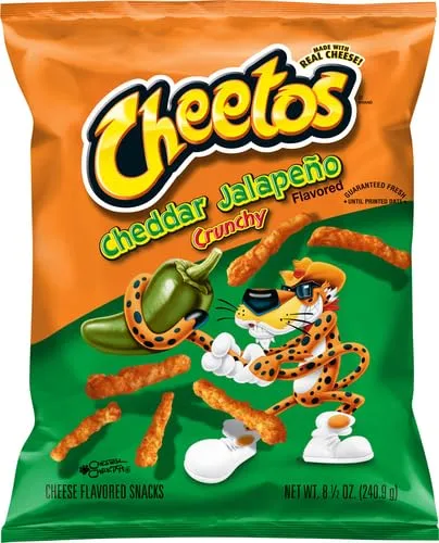 Cheetos Crunchy Cheddar Jalapeño Cheese Flavored Snacks, 8.5 Oz