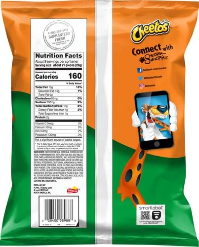 Cheetos Crunchy Cheddar Jalapeño Cheese Flavored Snacks, 8.5 Oz