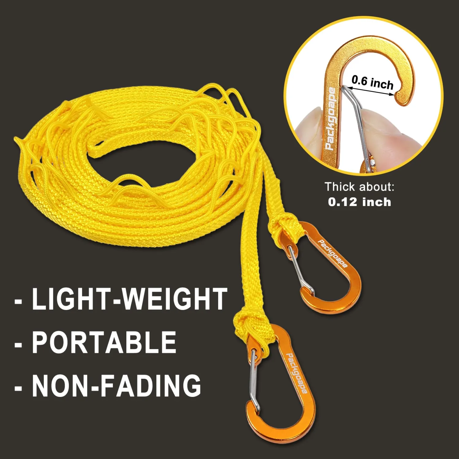 Portable Travel Clothesline, Windproof Clothes Laundry Line with Clothespins & Hang Holes, Indoor & Outdoor Clothes Drying Rope for Hotel, Backyard,Cruise Ships, Camping
