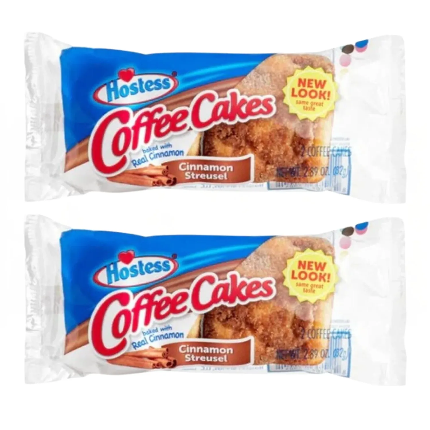 Hostess Cinnamon Streusel Coffee Cake 2 ct 2.89 oz 2 Pack – Snack Cakes Like Ding Dongs, Hostess Donuts, Mini Muffins & More