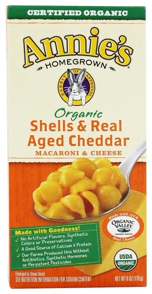 ANNIES HOMEGROWN MAC & CHS SHELL CHDR ORG, 6 OZ