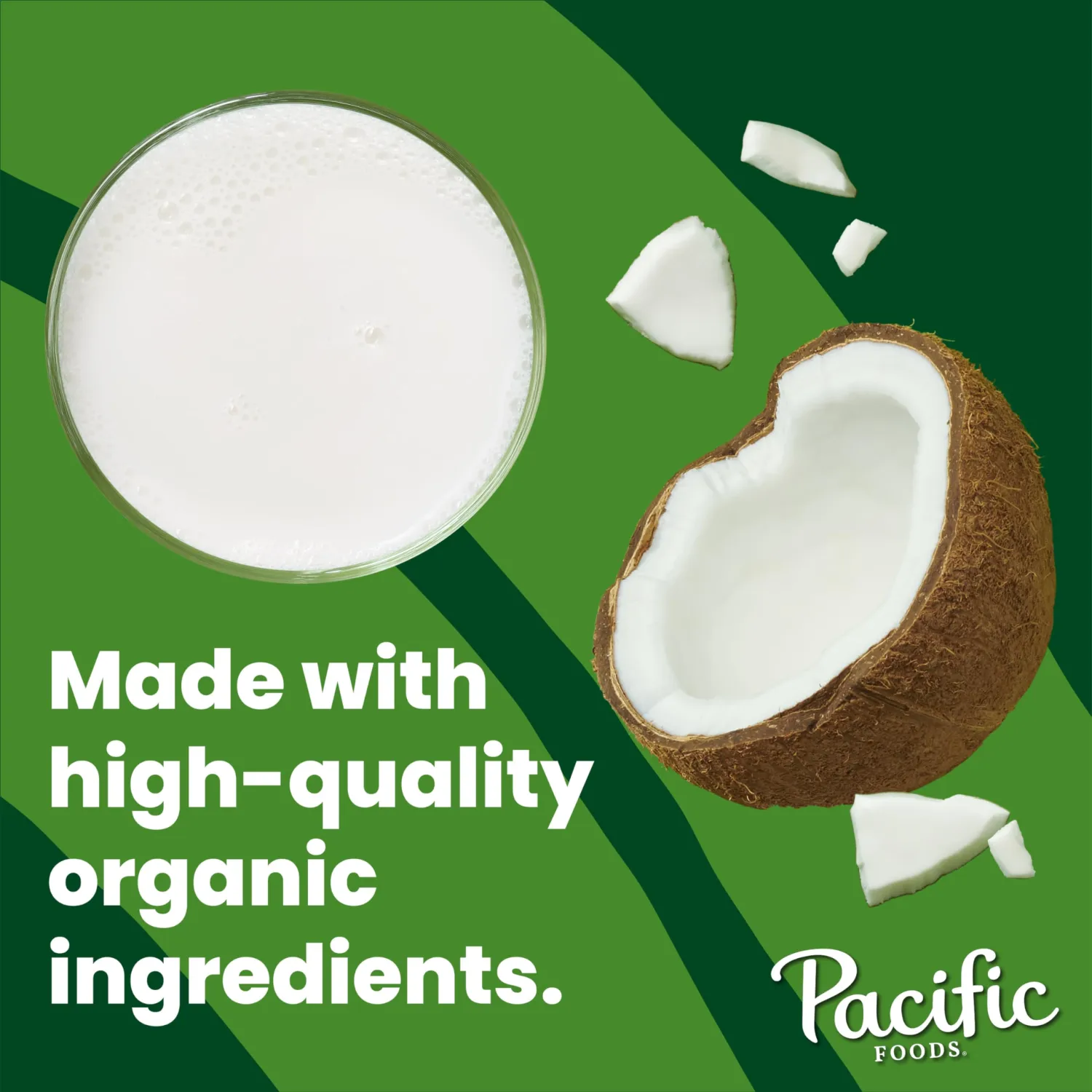 Pacific Foods Original Organic Coconut Milk, Plant Based Milk, 32 oz Carton