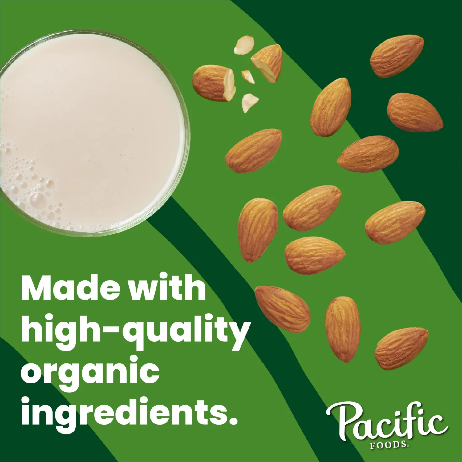 Pacific Foods Original Organic Almond Milk, Plant Based Milk, 32 oz Carton