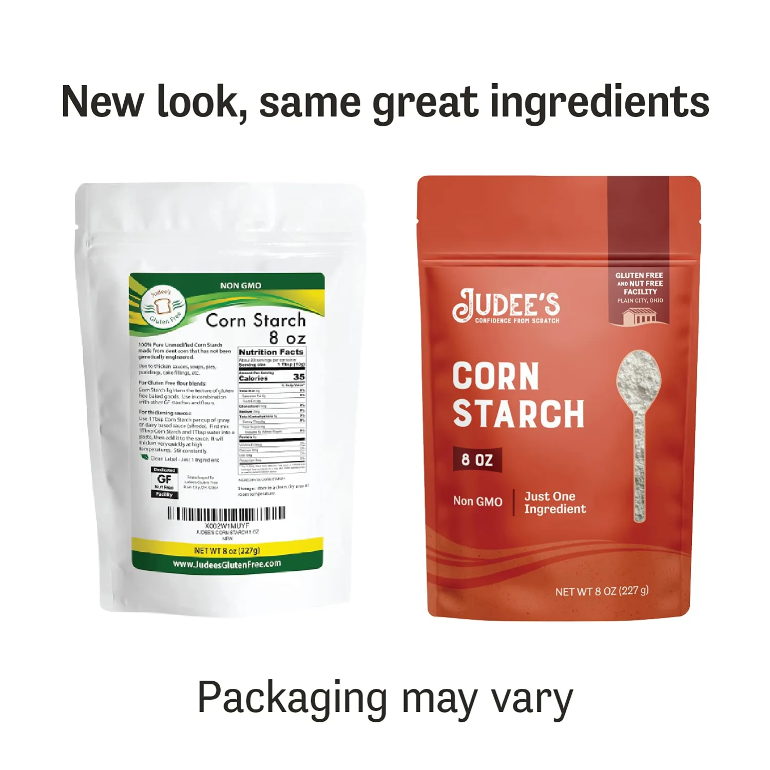 Judee’s Corn Starch 8 oz - 100% Non-GMO and Just One Ingredient - Gluten-Free and Nut-Free - Great Thickener for Sauces, Soups, and Gravies - Lighten Gluten Free Cake or Bread Texture