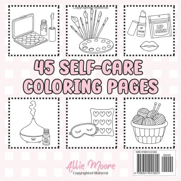 Self Care Bold and Easy Coloring Book: Cute and Cozy Designs of Glow Cosmetics, Skincare, Fashion, Girl Moments and Stuff | Big and Simple ... for Relaxation, Stress Relief and Self-help