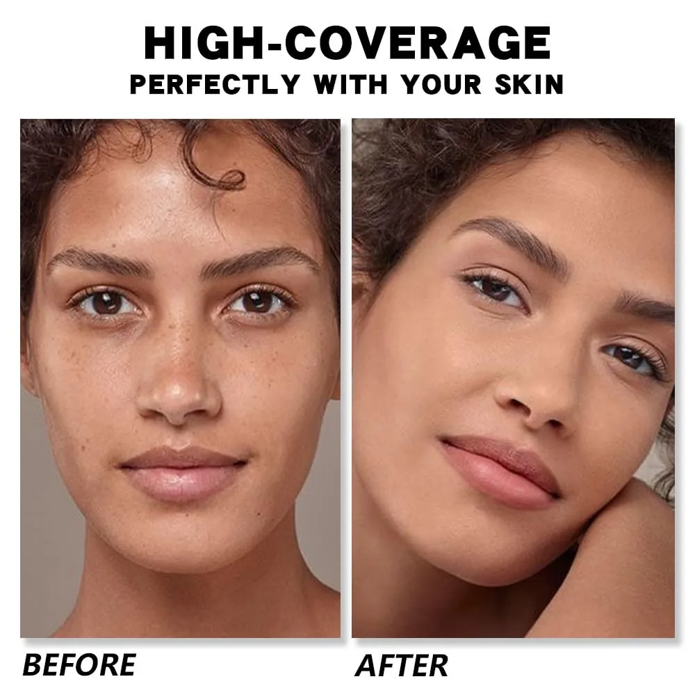 5 Colors Pot Concealer Full Coverage kit with Brush for Older Women, Under Eye Color Corrector Tri Color Concealer Palette for Dark Circles Mature Skin Makeup, Waterproof Foundation Color Corrector, 2