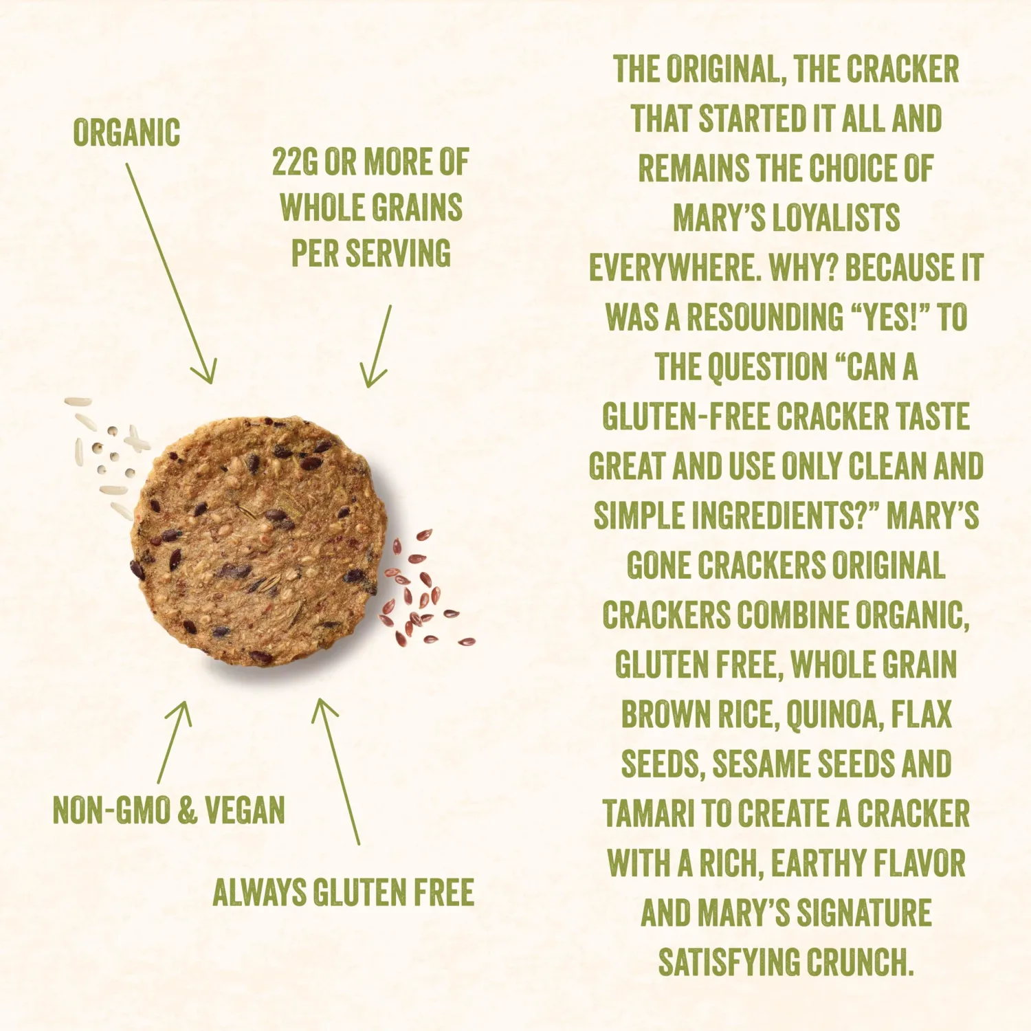 Mary's Gone Crackers Herb Crackers, Vegan Friendly, Kosher, USDA Certified Organic, Gluten Free & Non-GMO, 4 Ounce (Pack of 6)