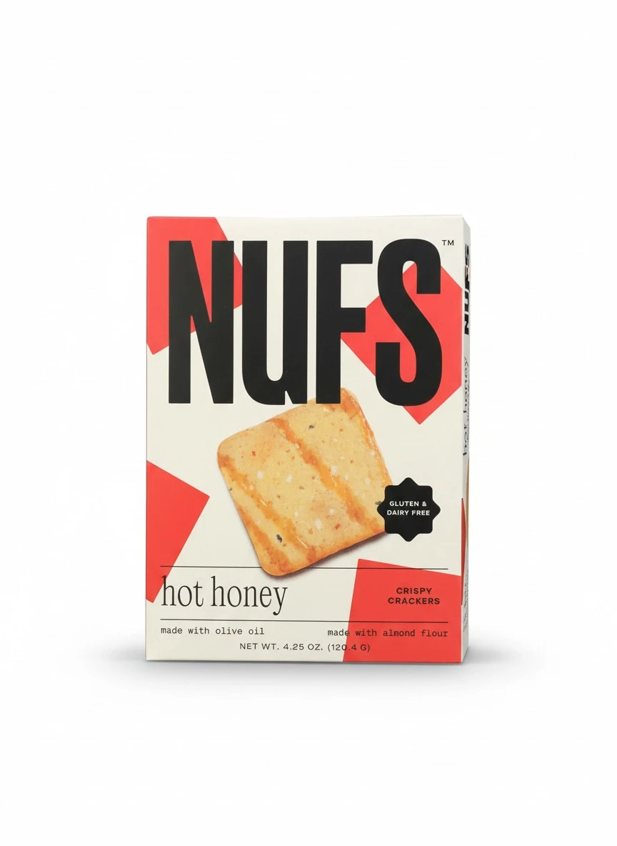 Nufs Hot Honey Crispy Crackers, 4.25 OZ