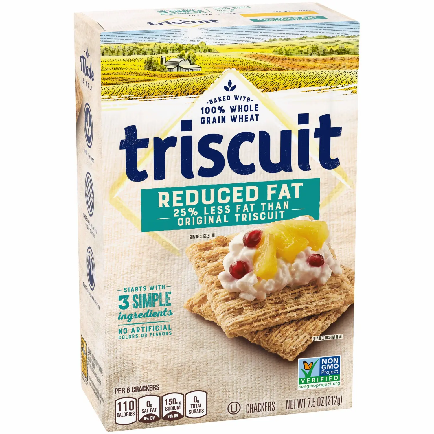 Triscuit Whole Grain Wheat Crackers, Reduced Fat, 7.5 Ounce