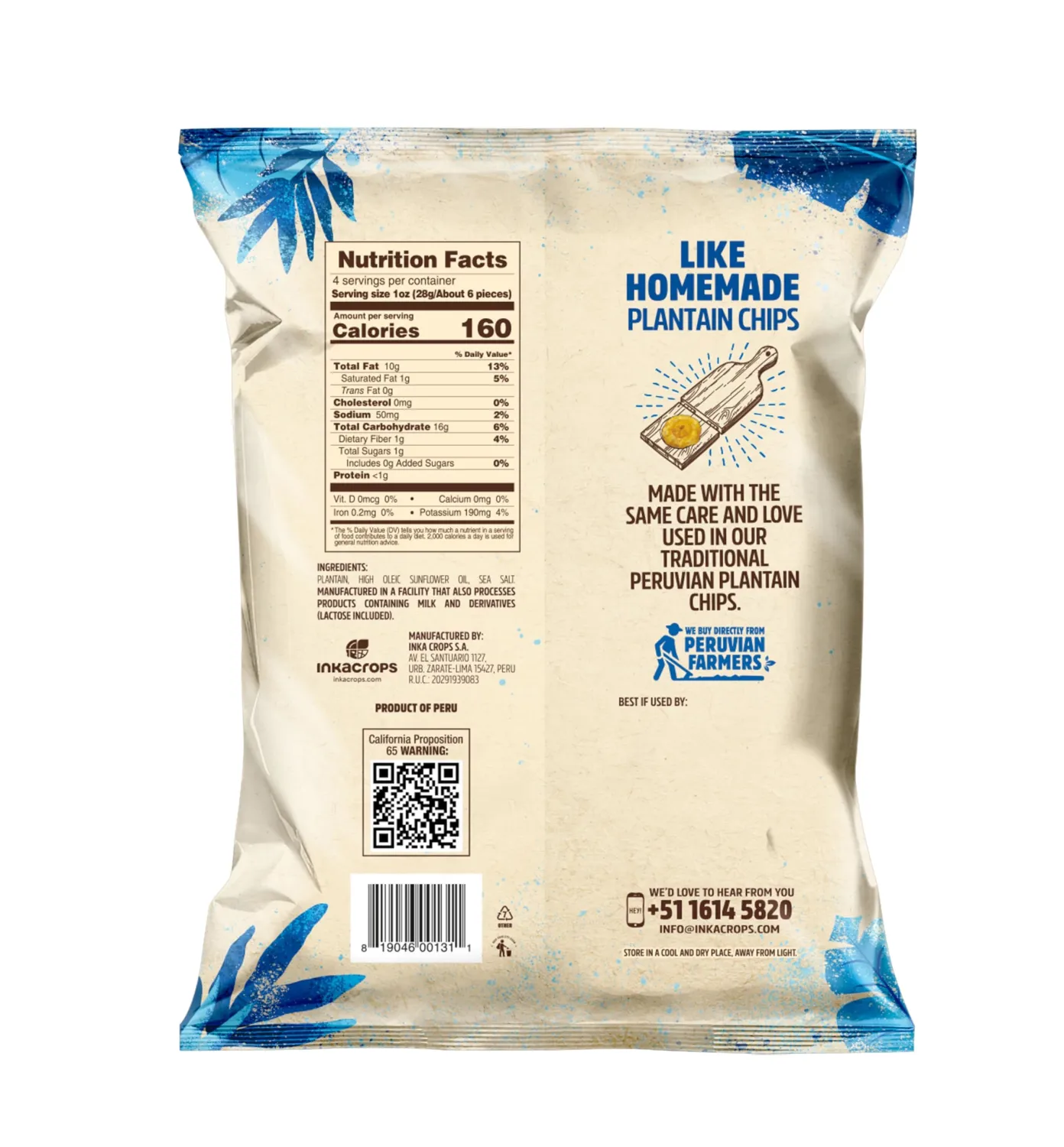 Inka Sea Salt Flavored Tostones Chips, Gluten Free, Non GMO, 4 Ounces (Pack of 3)