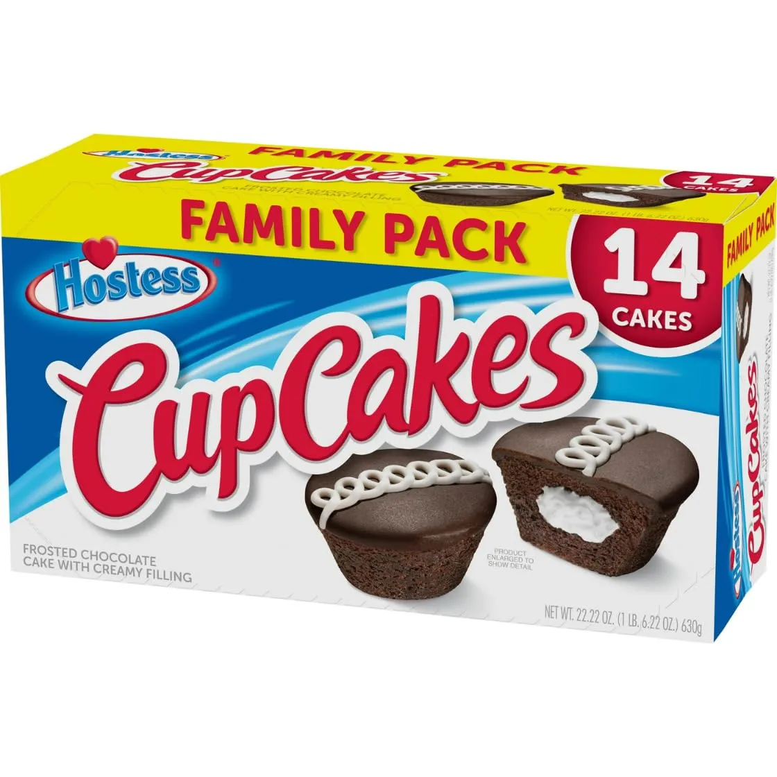 Hostess Cupcakes Chocolate – 14 ct 22.22 oz Box, Hostess Snacks Cupcakes Bakery Fresh, Individually Wrapped for Easy Snacking Anytime