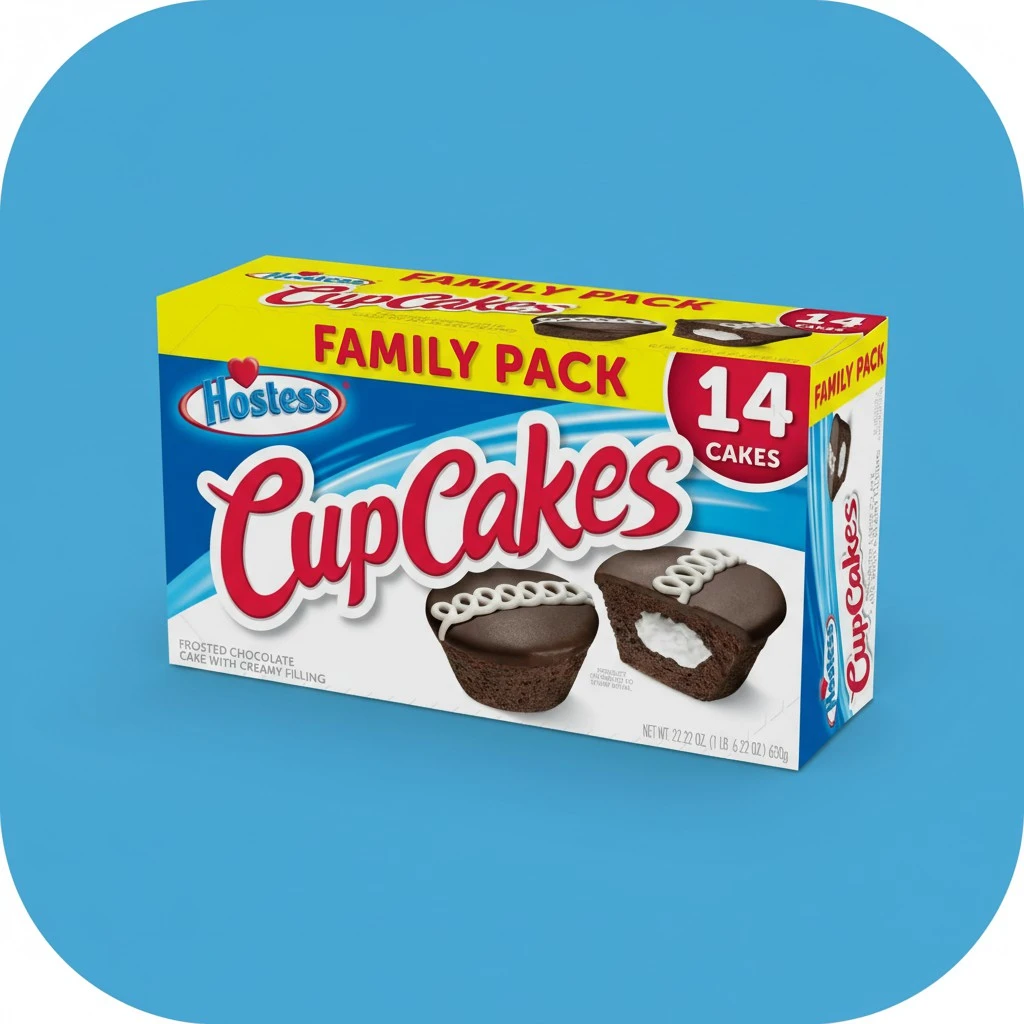 Hostess Cupcakes Chocolate – 14 ct 22.22 oz Box, Hostess Snacks Cupcakes Bakery Fresh, Individually Wrapped for Easy Snacking Anytime