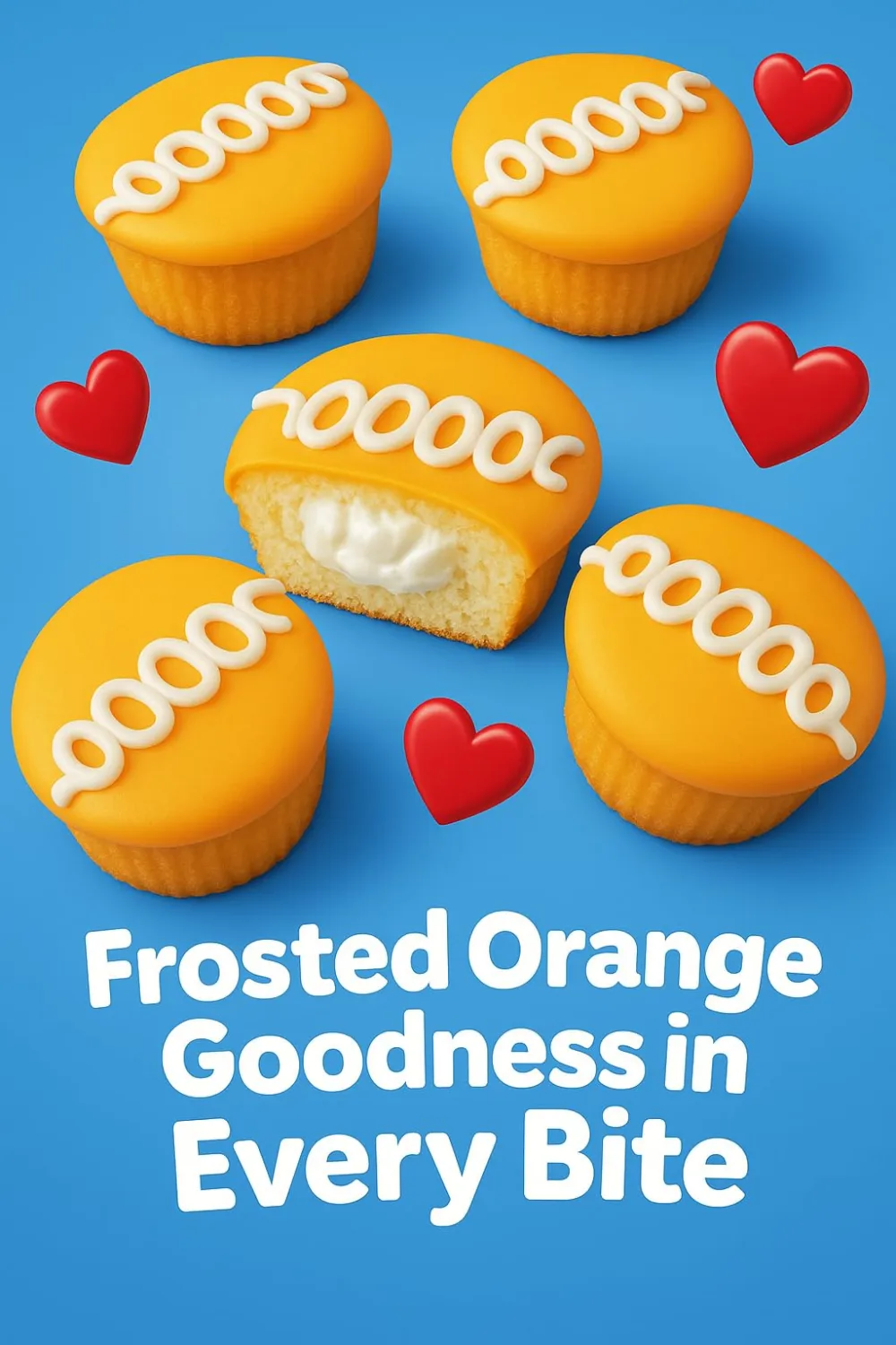 Hostess Frosted Orange Cupcakes 2 ct 3.38 oz 2 Pack – Bakery Fresh Muffins Individually Wrapped, Frosted Orange Cakes & Coffee Cakes