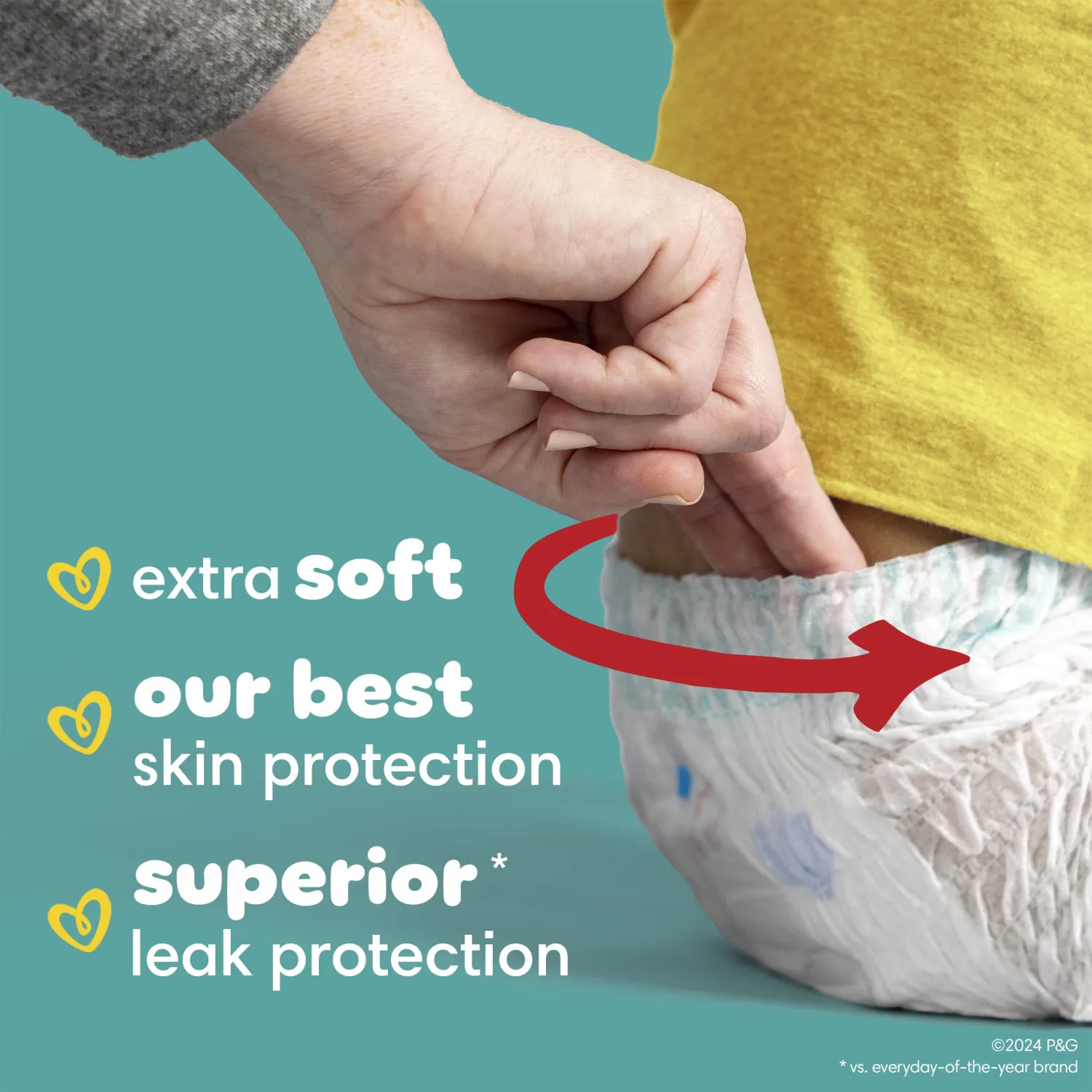 Pampers Swaddlers 360 Pull-On Diapers, Size 5 (22-37 lbs), 17 Count, for up to 100% Leakproof Skin Protection