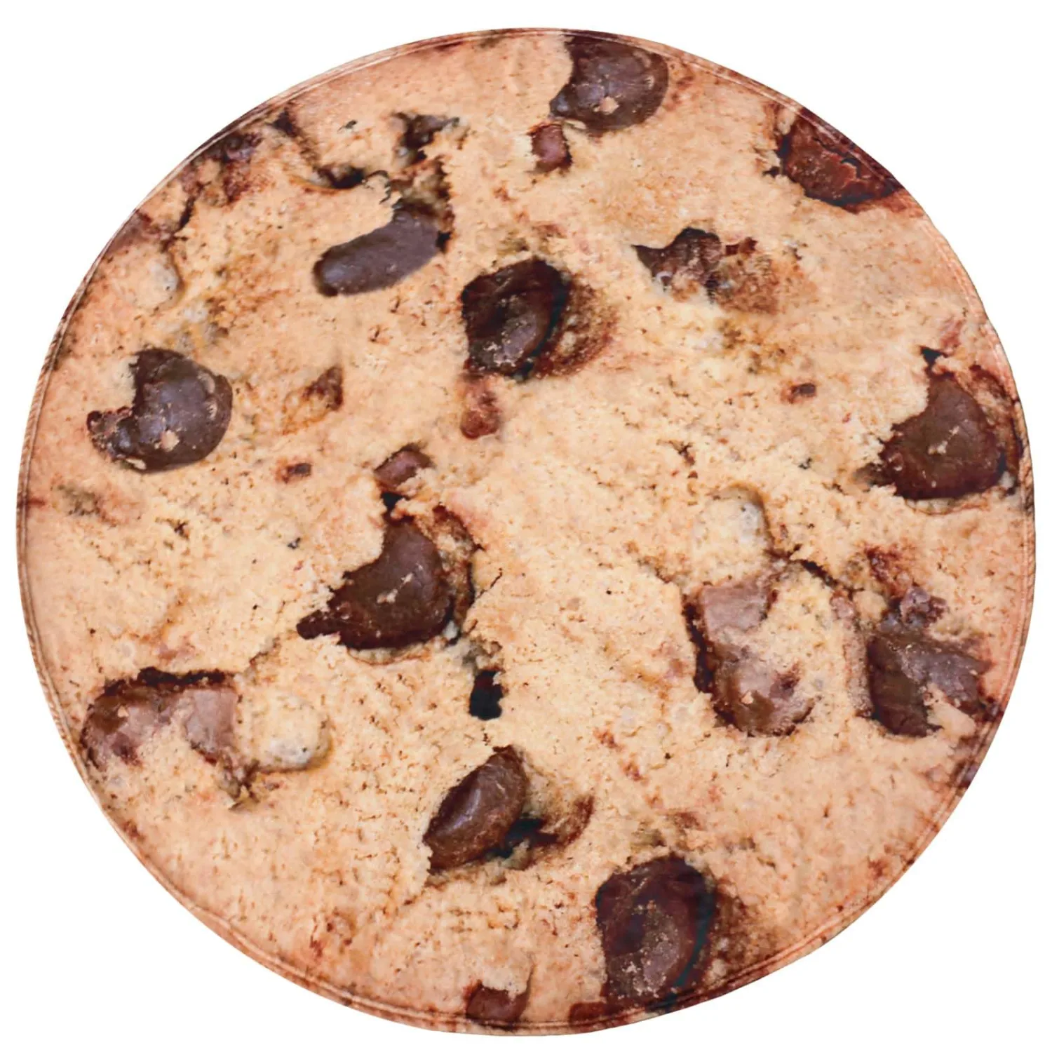 Vessia Giant Cookie Blanket, Realistic Funny Food Blanket for Adults and Kids, 300GSM Soft Chocolate Cookies Throw for Couch, Sofa, Bed, Fun Round Home Decor for All Seasons 47 inches