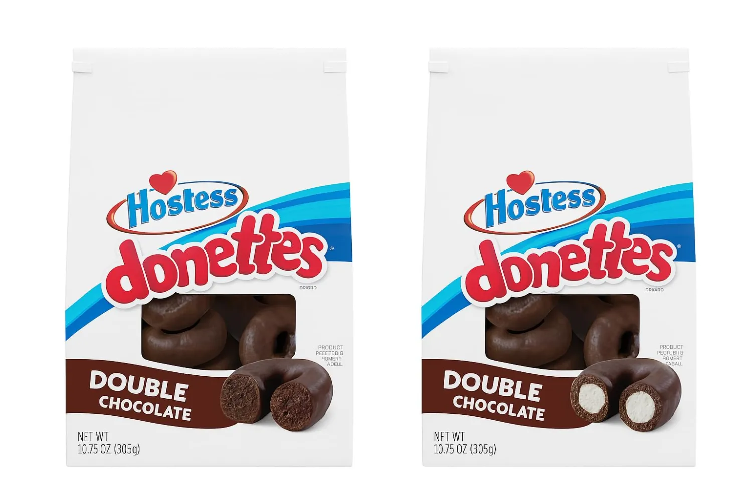 Hostess Donettes Double Chocolate 10.75oz box - 2 Pack Mini Hostess Double Chocolate Donuts, Rich Flavor Inspired by Super Donuts The Original