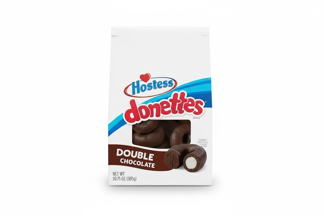 Hostess Donettes Double Chocolate 10.75oz box - 2 Pack Mini Hostess Double Chocolate Donuts, Rich Flavor Inspired by Super Donuts The Original