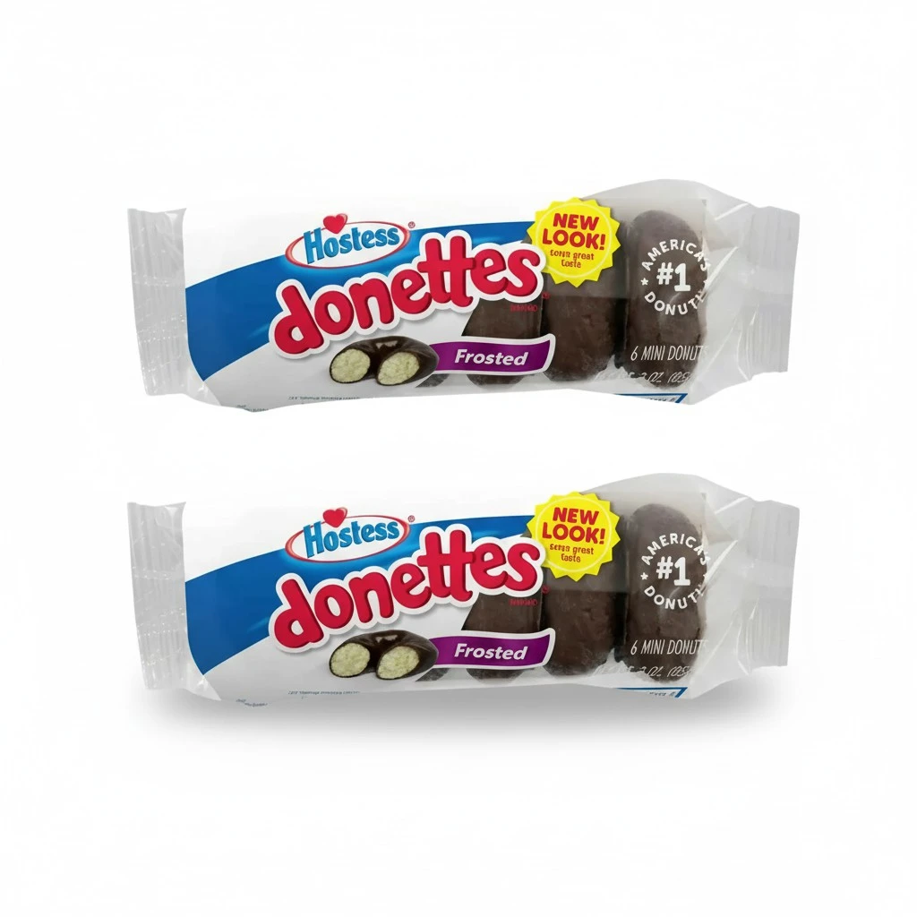 Hostess Chocolate Frosted Mini Donuts – 6ct, 3 oz, 2 Pack – Mini Hostess Chocolate Frosted Donuts, Super Donuts from School Treat