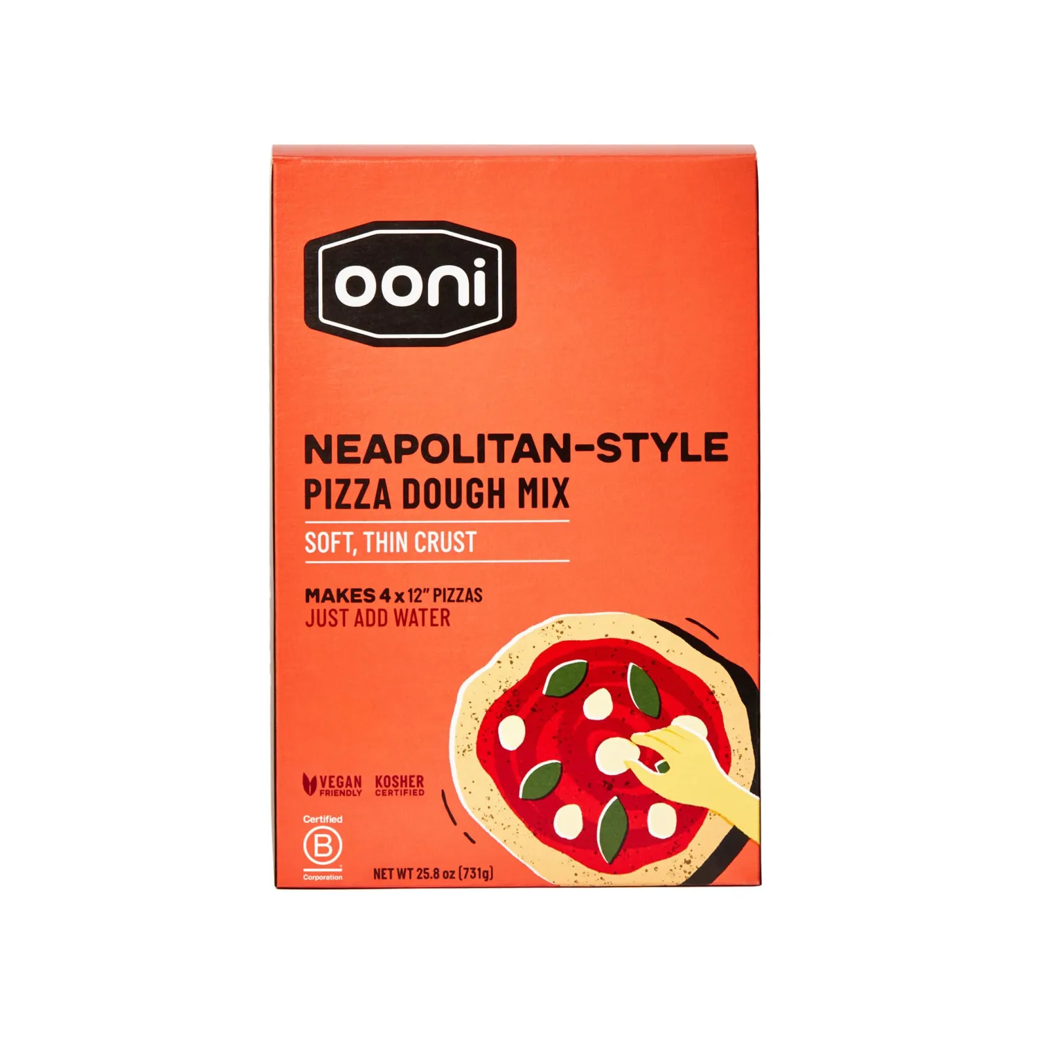 Ooni Neapolitan Style Pizza Dough Mix 25 oz (725g) - Makes 4 x 8.8 oz (250g) dough balls in 3 hours