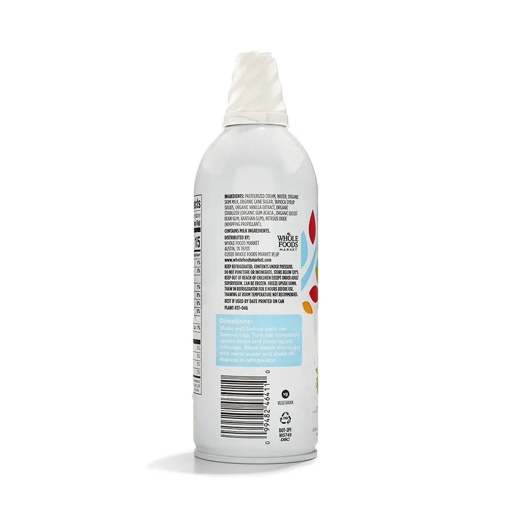 365 by Whole Foods Market, Real Dairy Whipped Cream, 7 oz